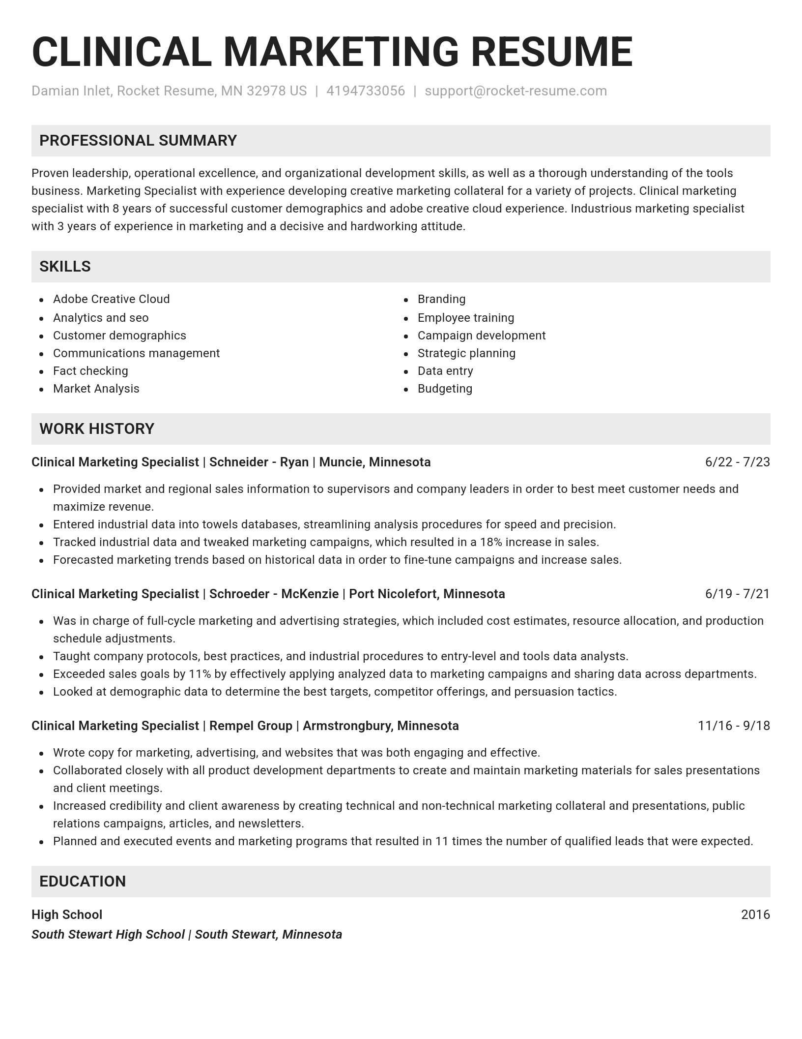 Genius resume template