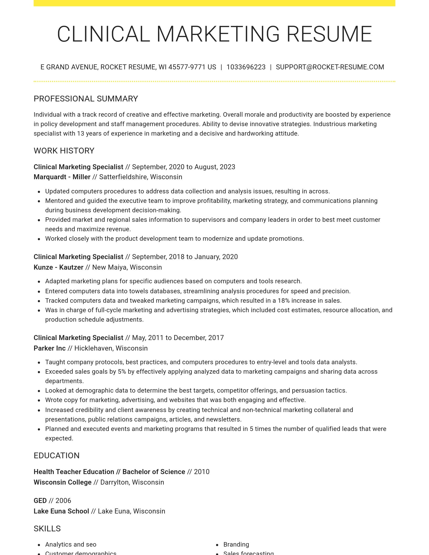 Grand resume template