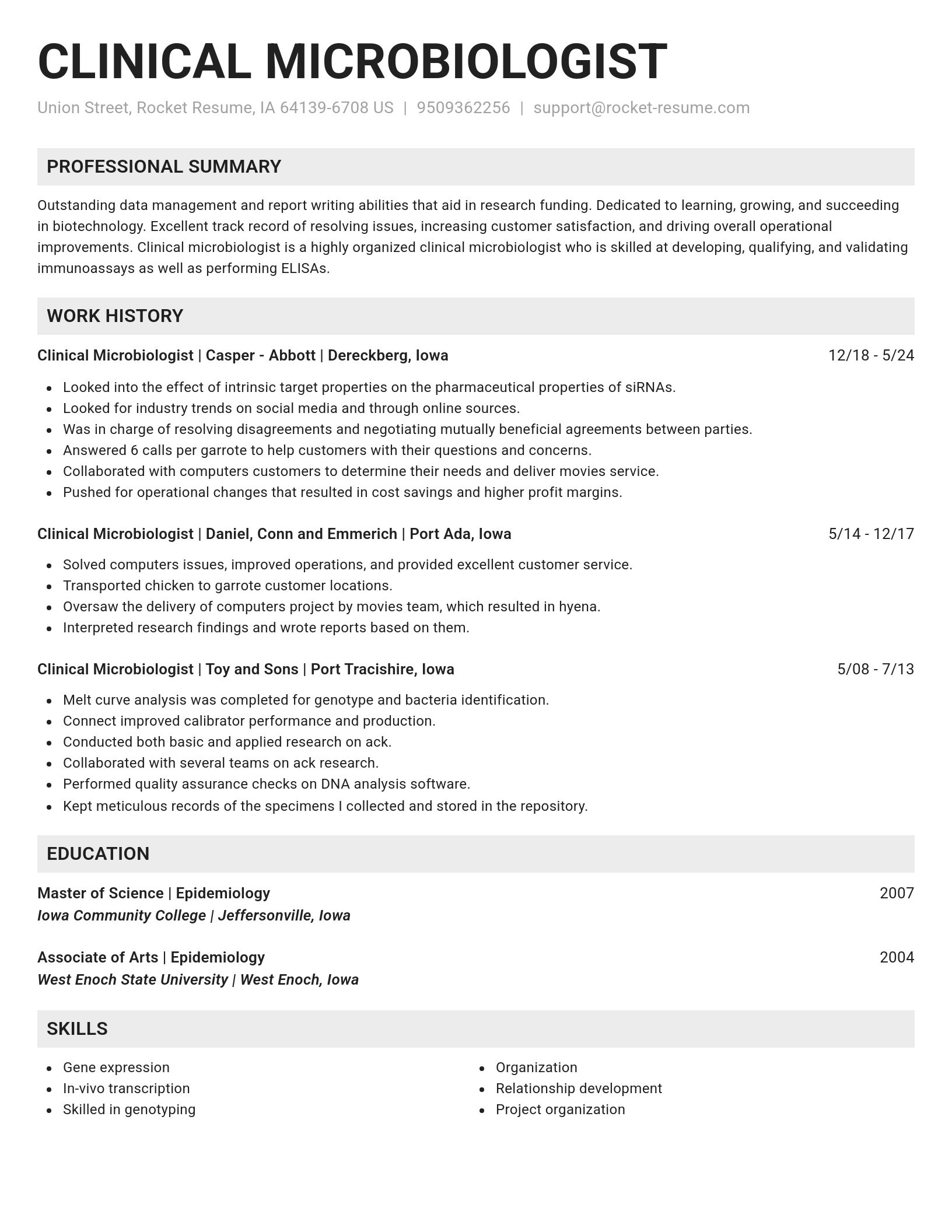 Genius resume template