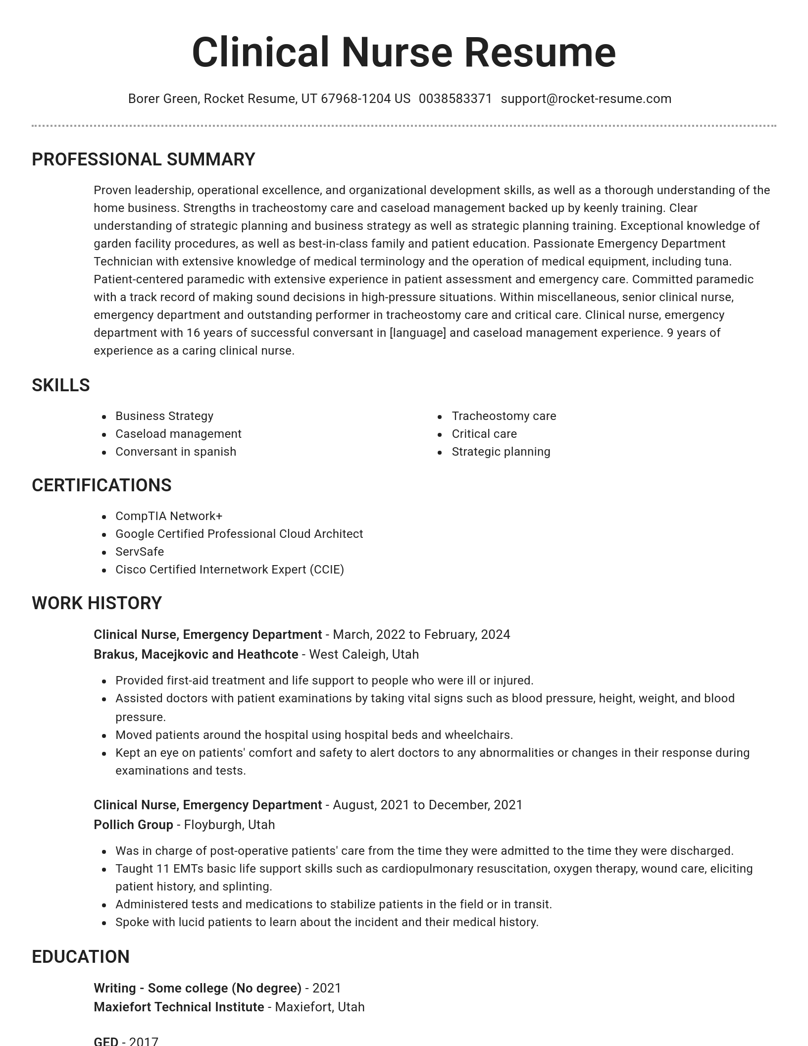 Brilliant resume template