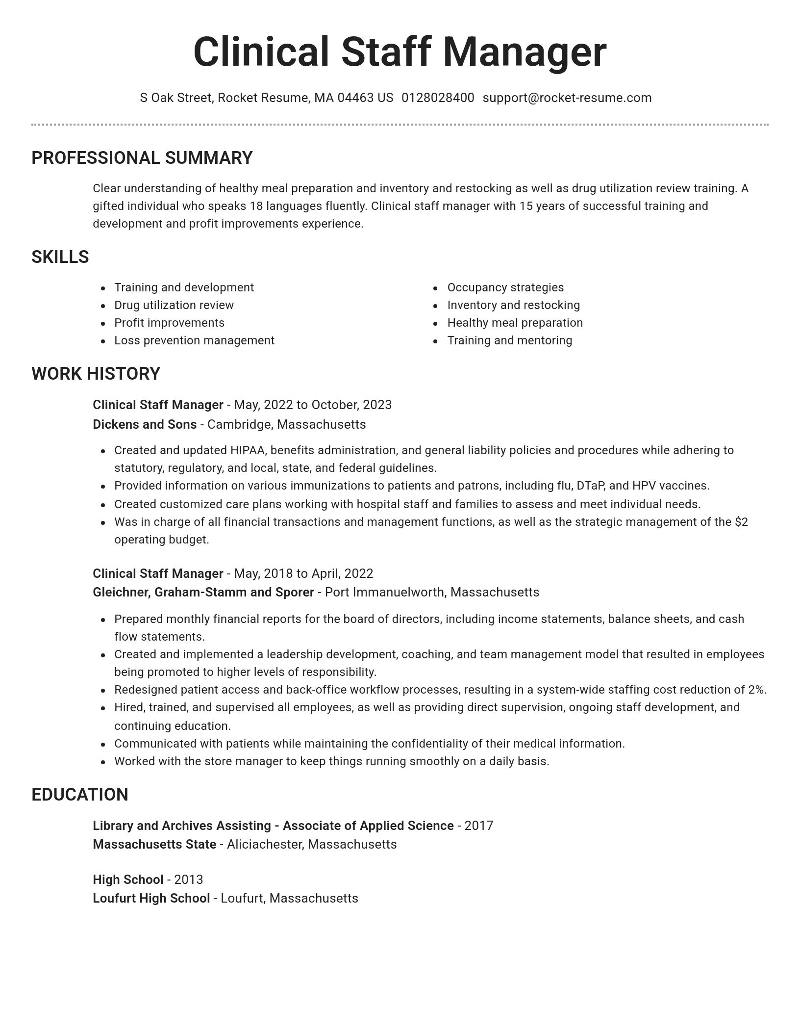 Brilliant resume template