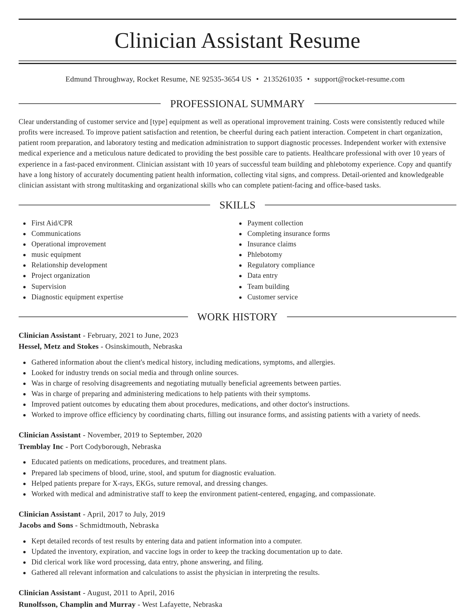 Elegant resume template