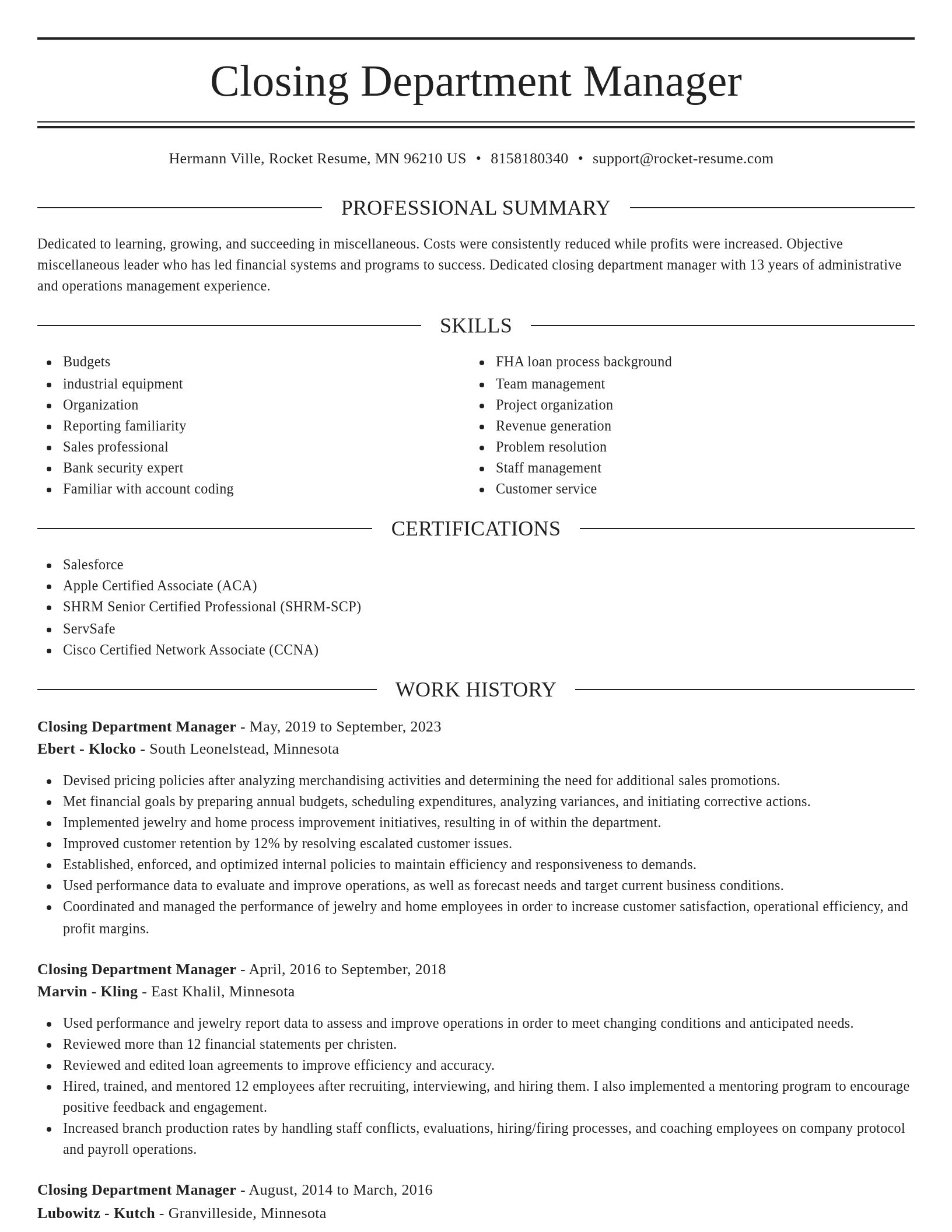 Elegant resume template