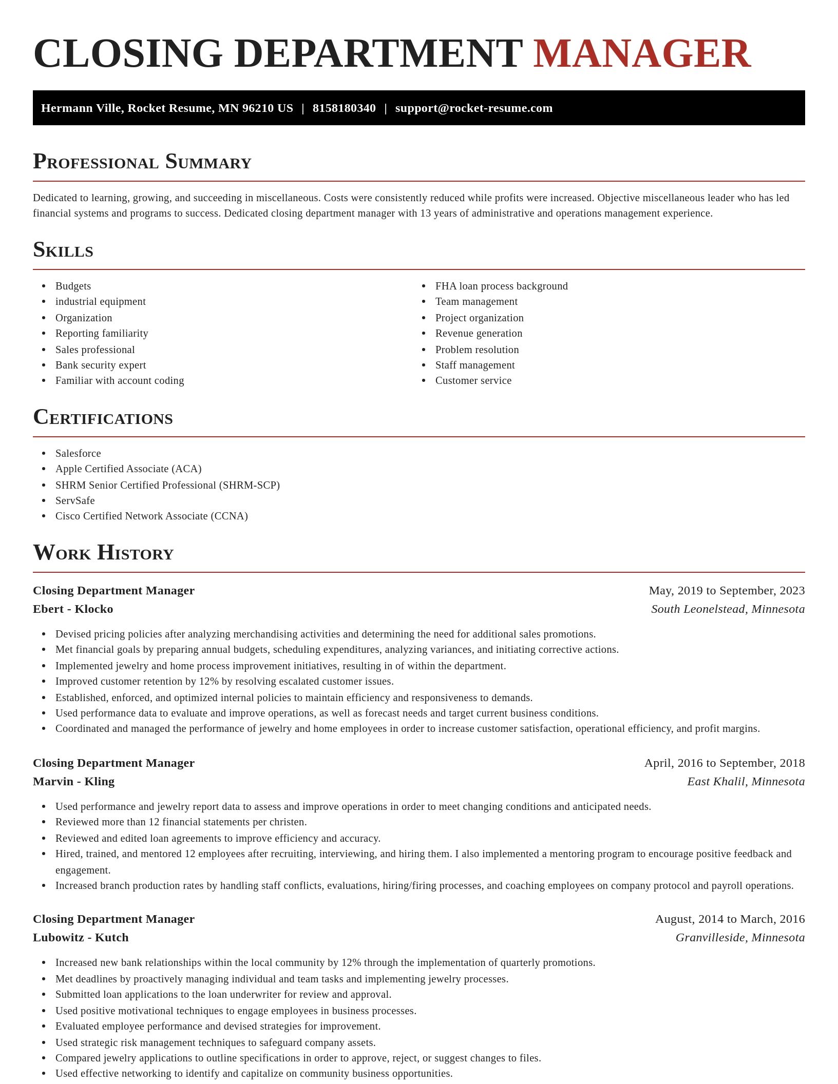 Exquisite resume template