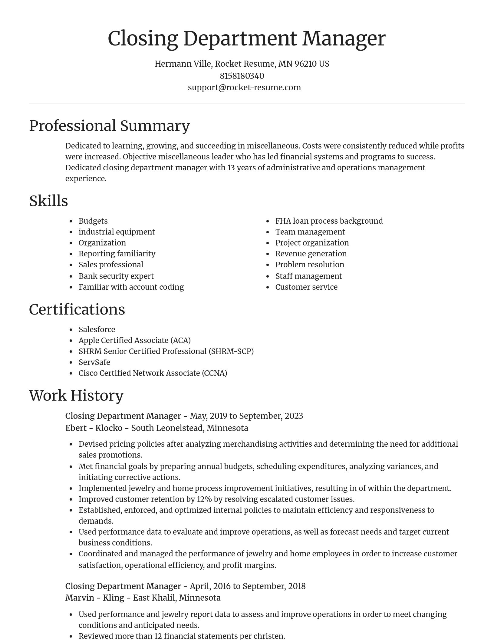 Focal Point resume template