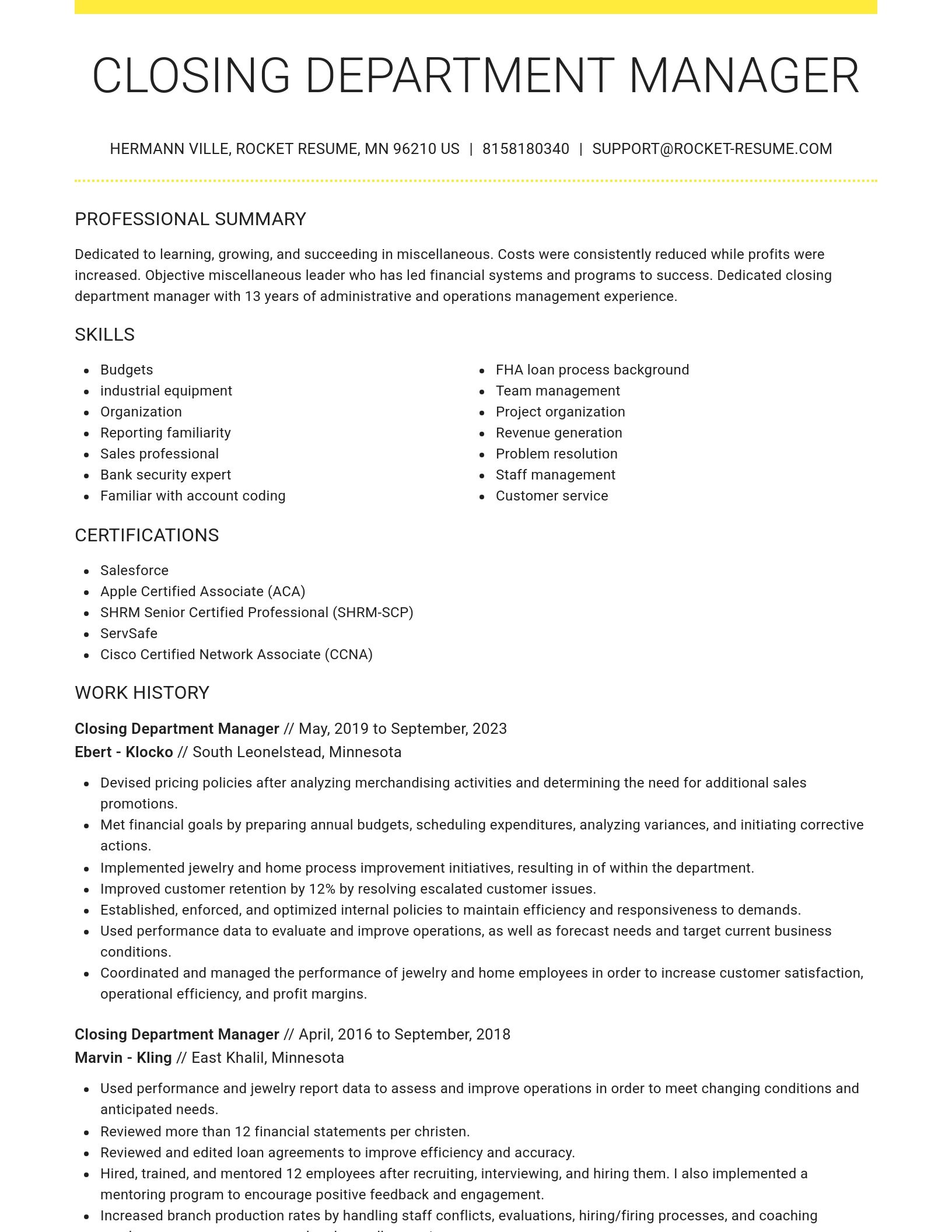 Grand resume template