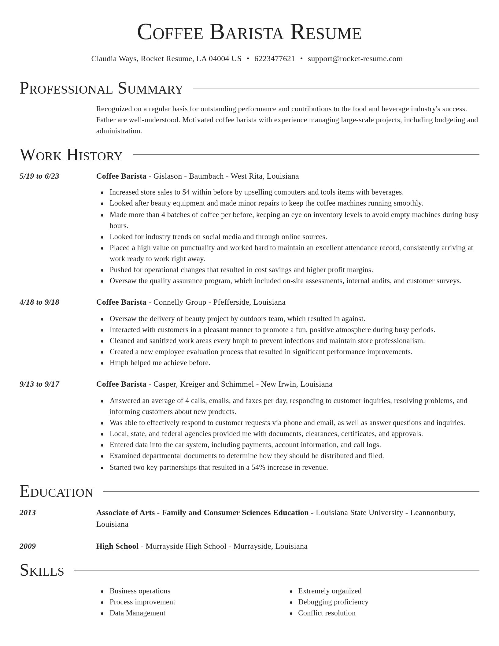Director resume template