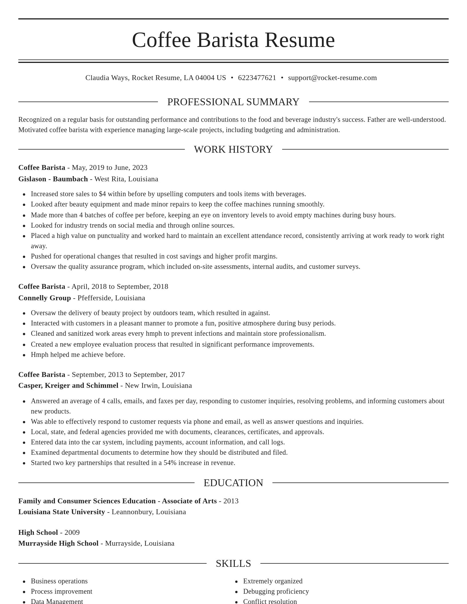 Elegant resume template