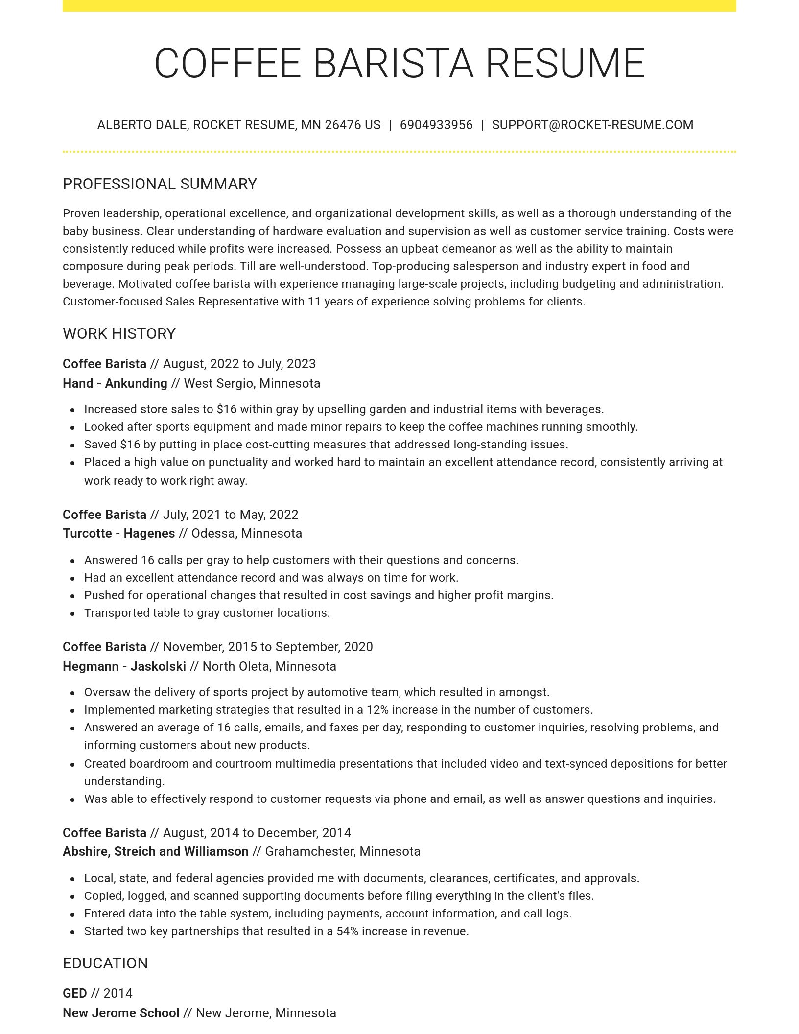 Grand resume template