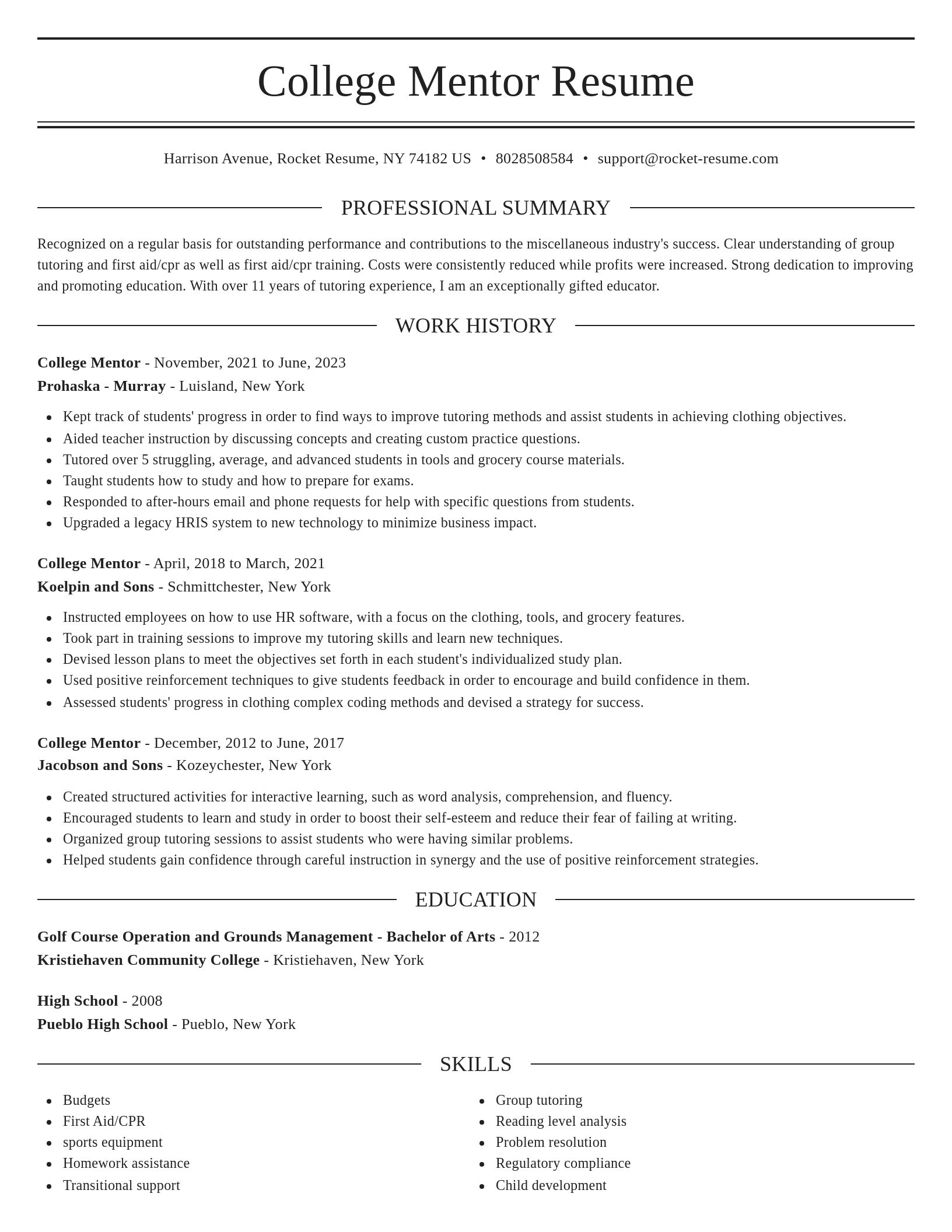 Elegant resume template
