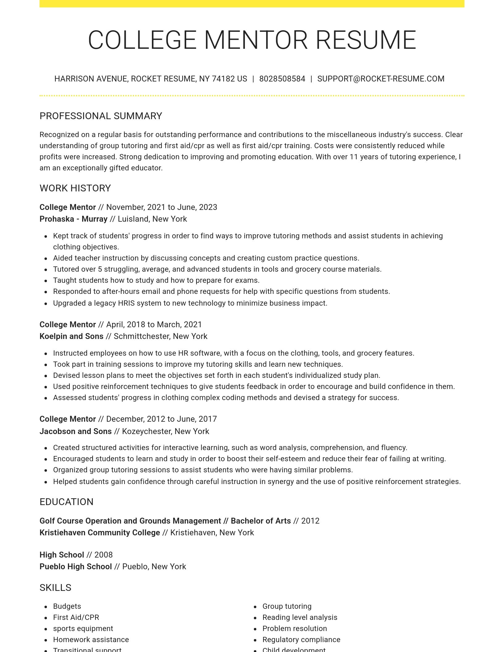 Grand resume template