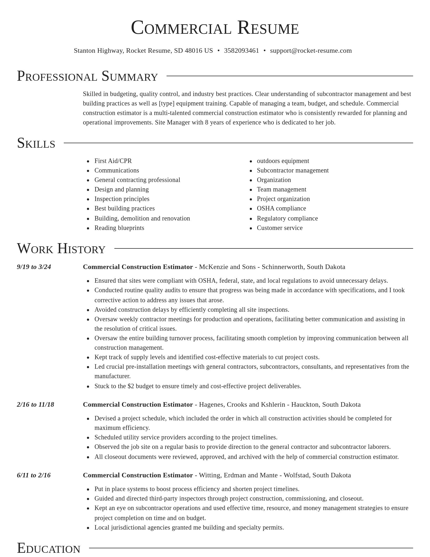 Director resume template