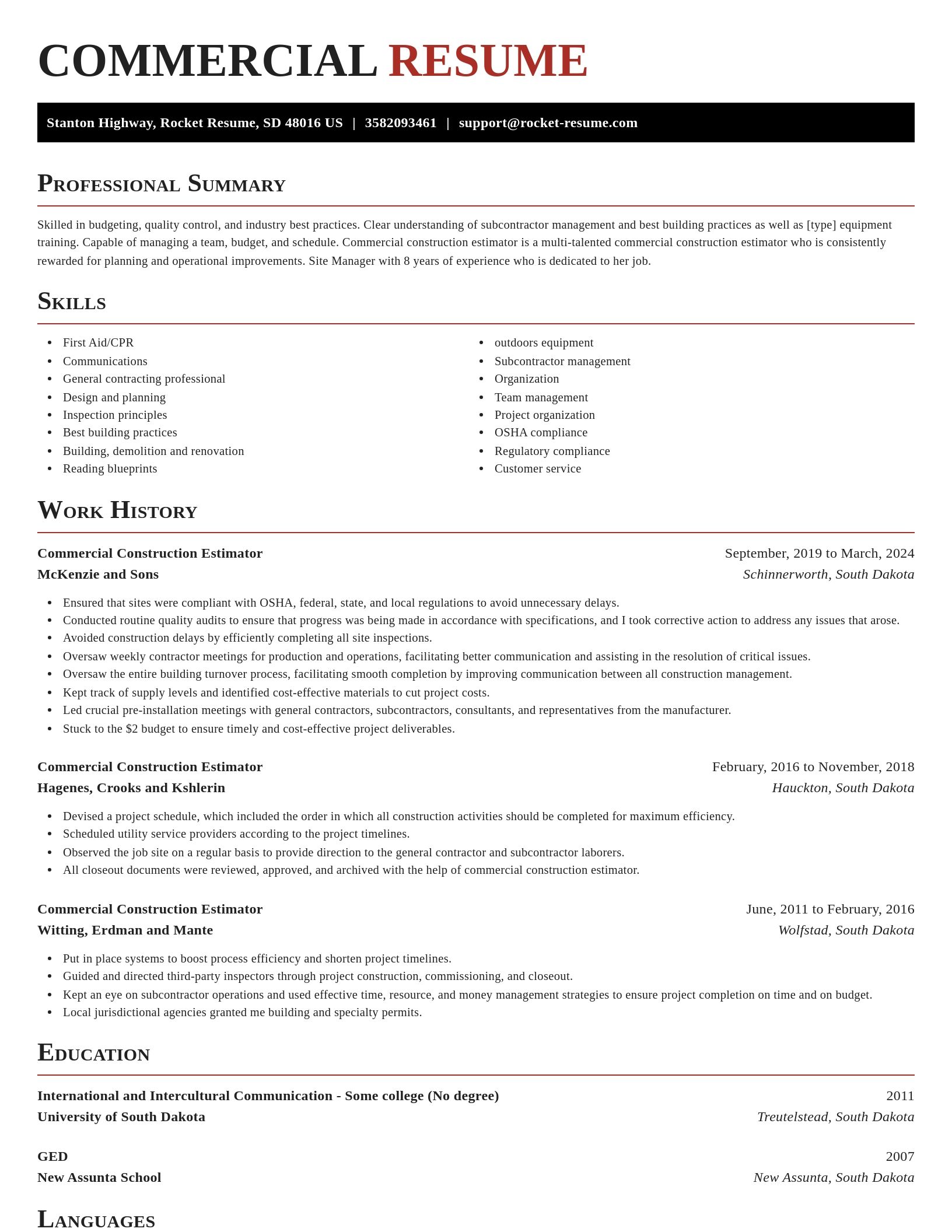 Exquisite resume template