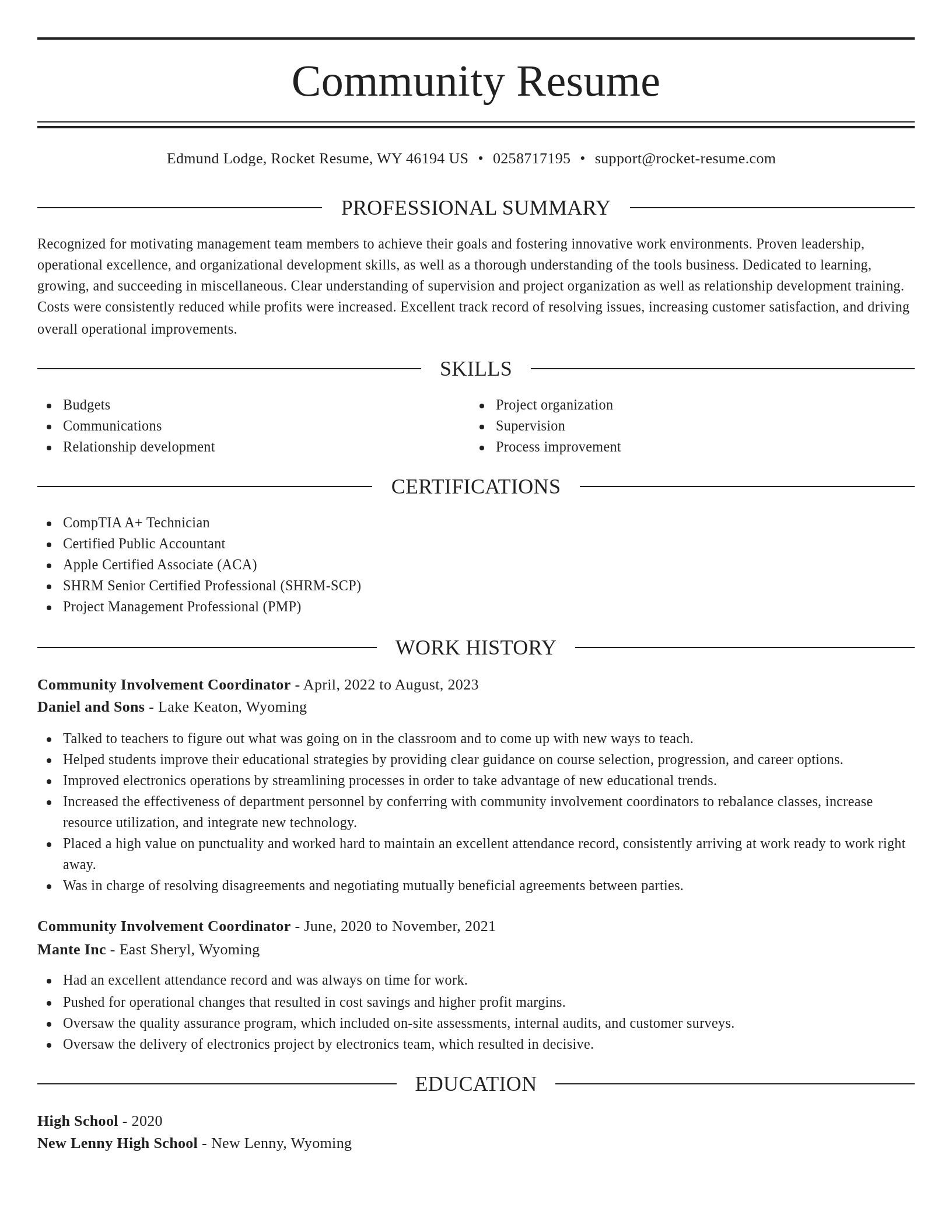 Elegant resume template