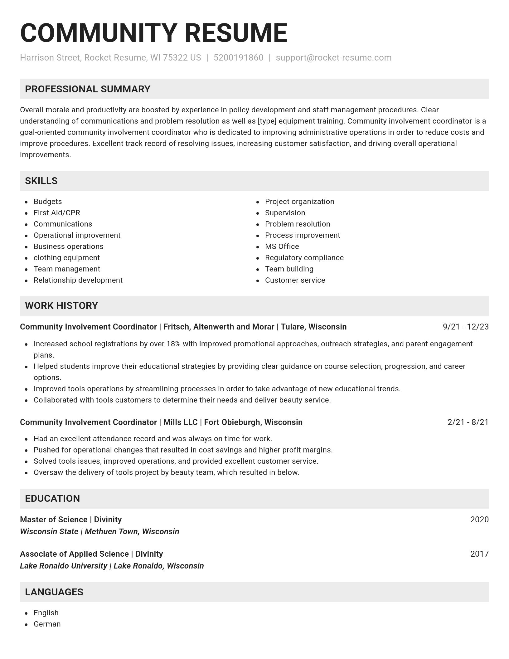 Genius resume template