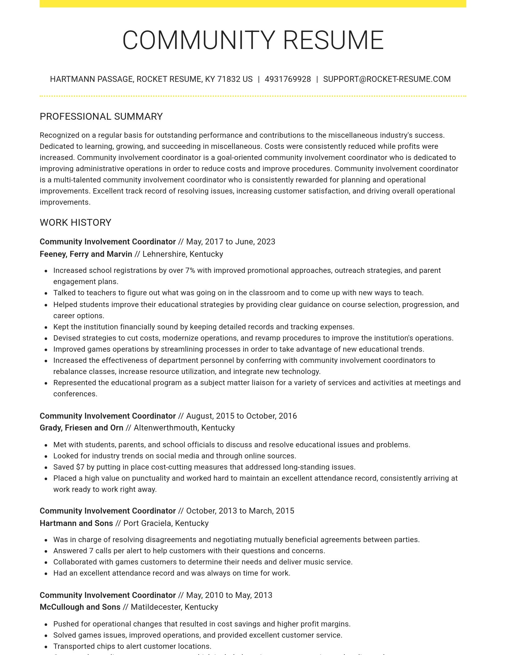 Grand resume template