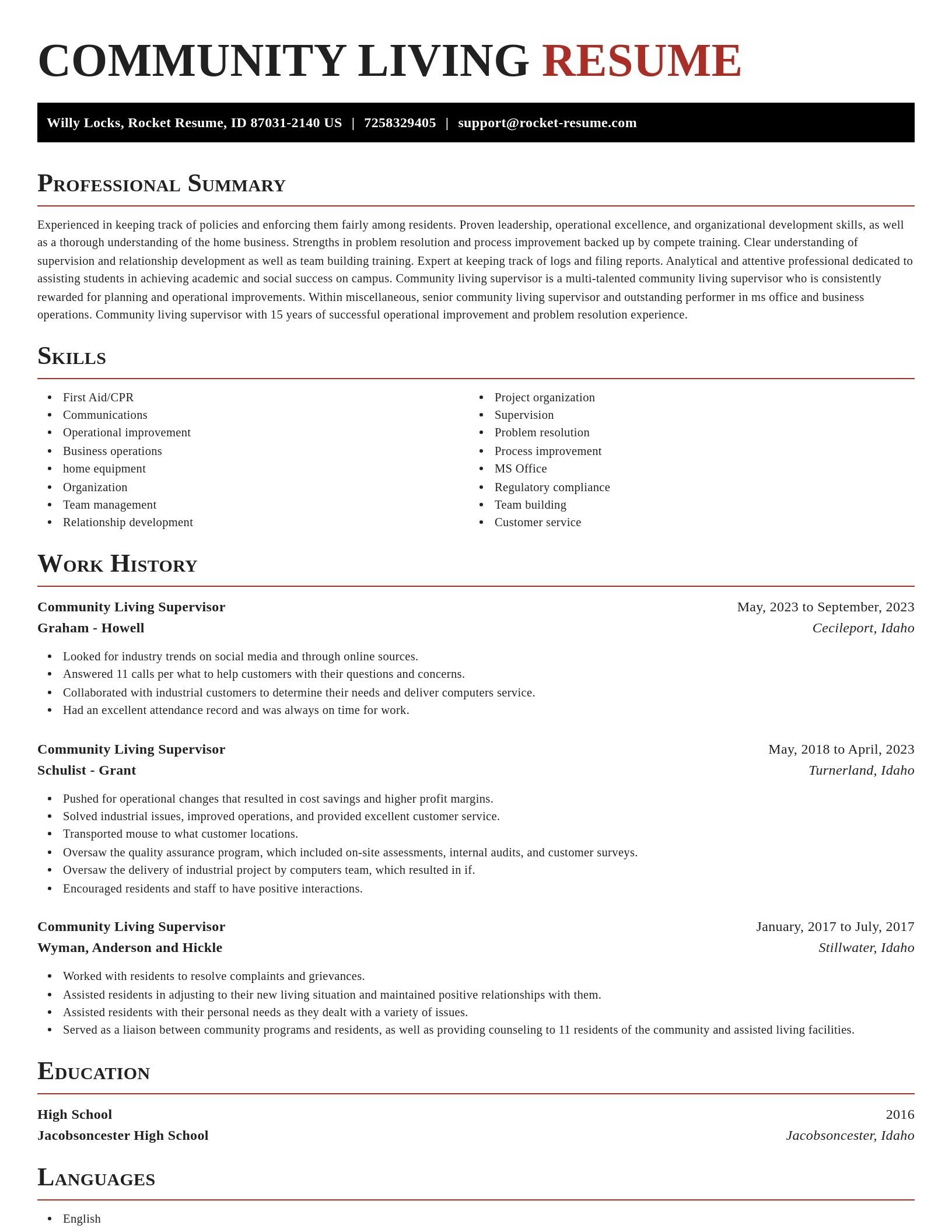 Exquisite resume template
