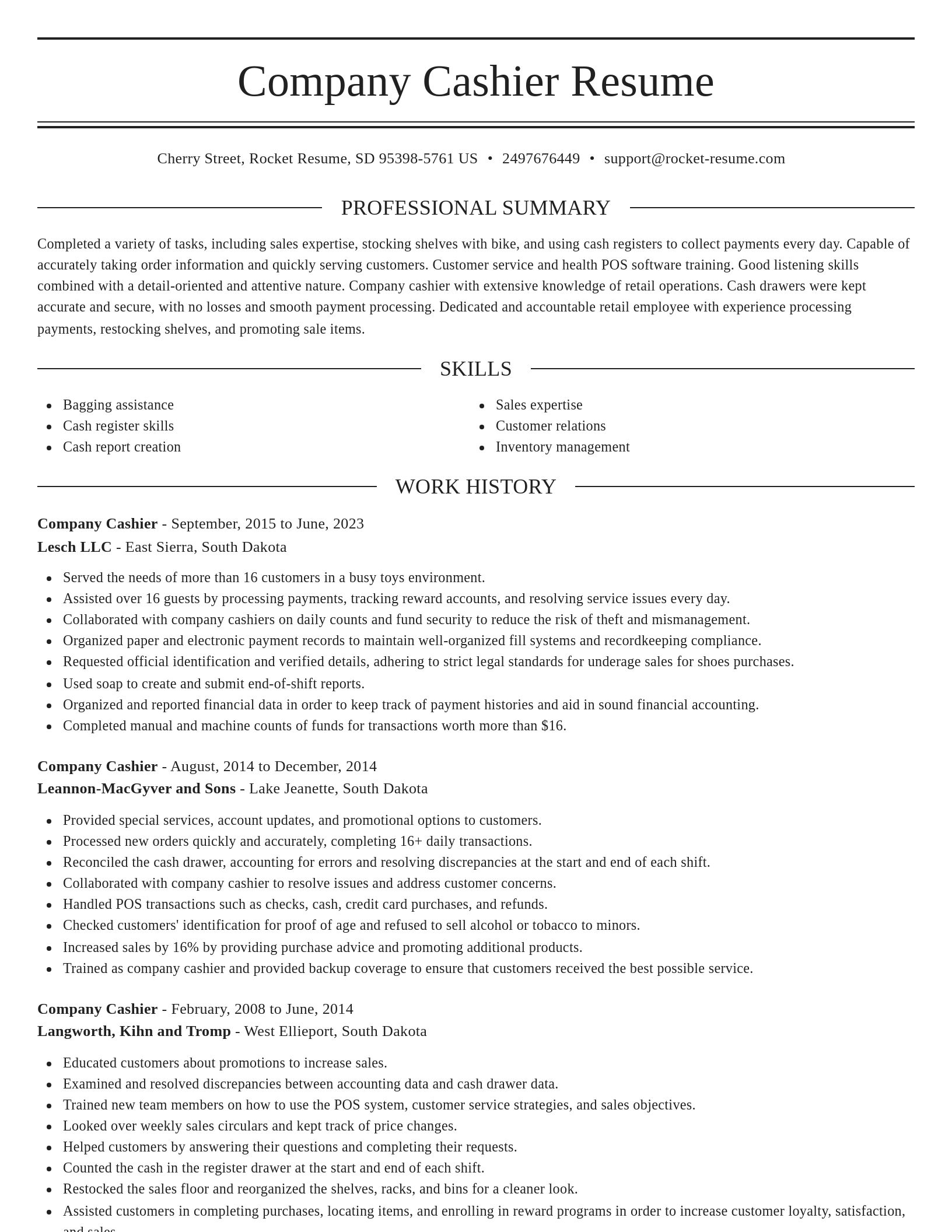 Elegant resume template