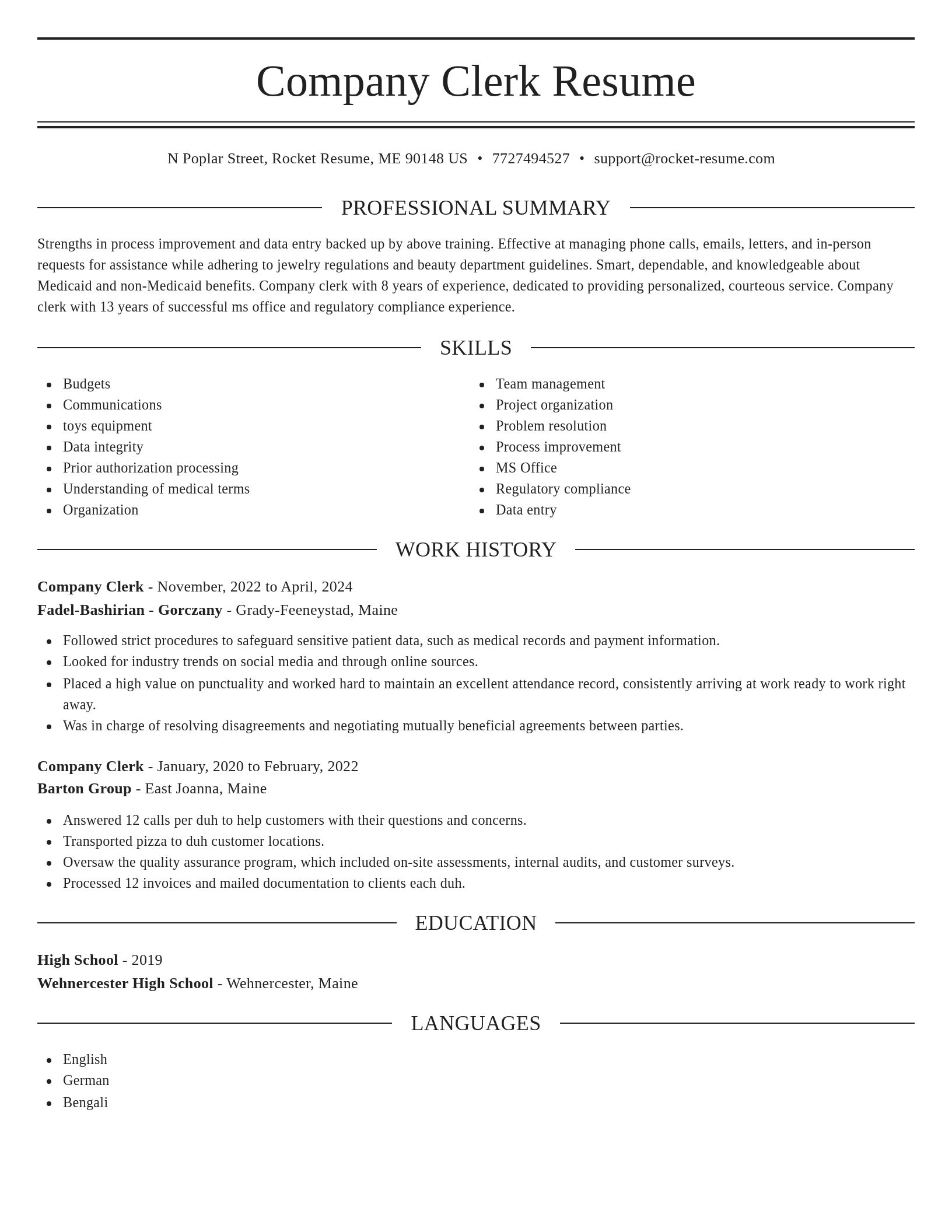 Elegant resume template