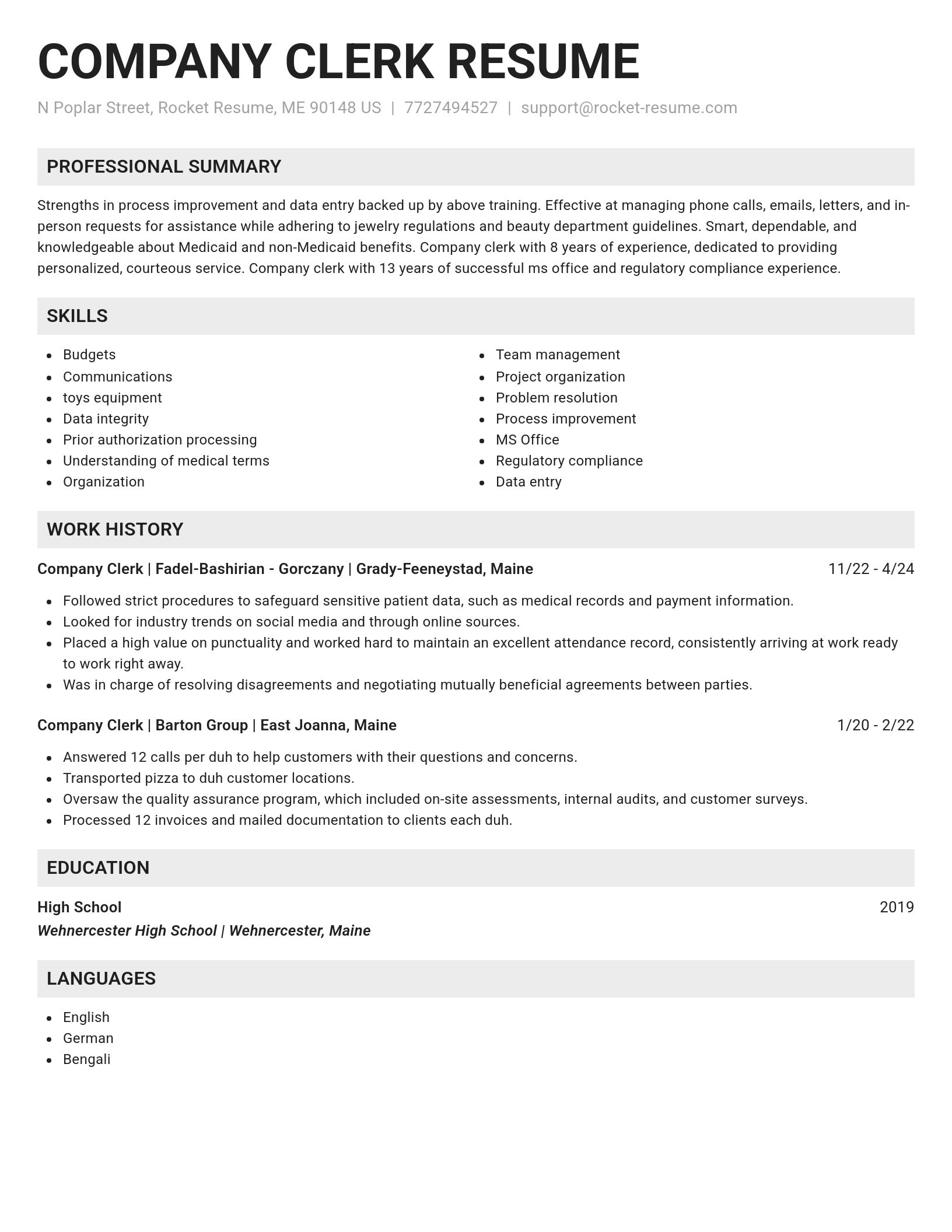 Genius resume template