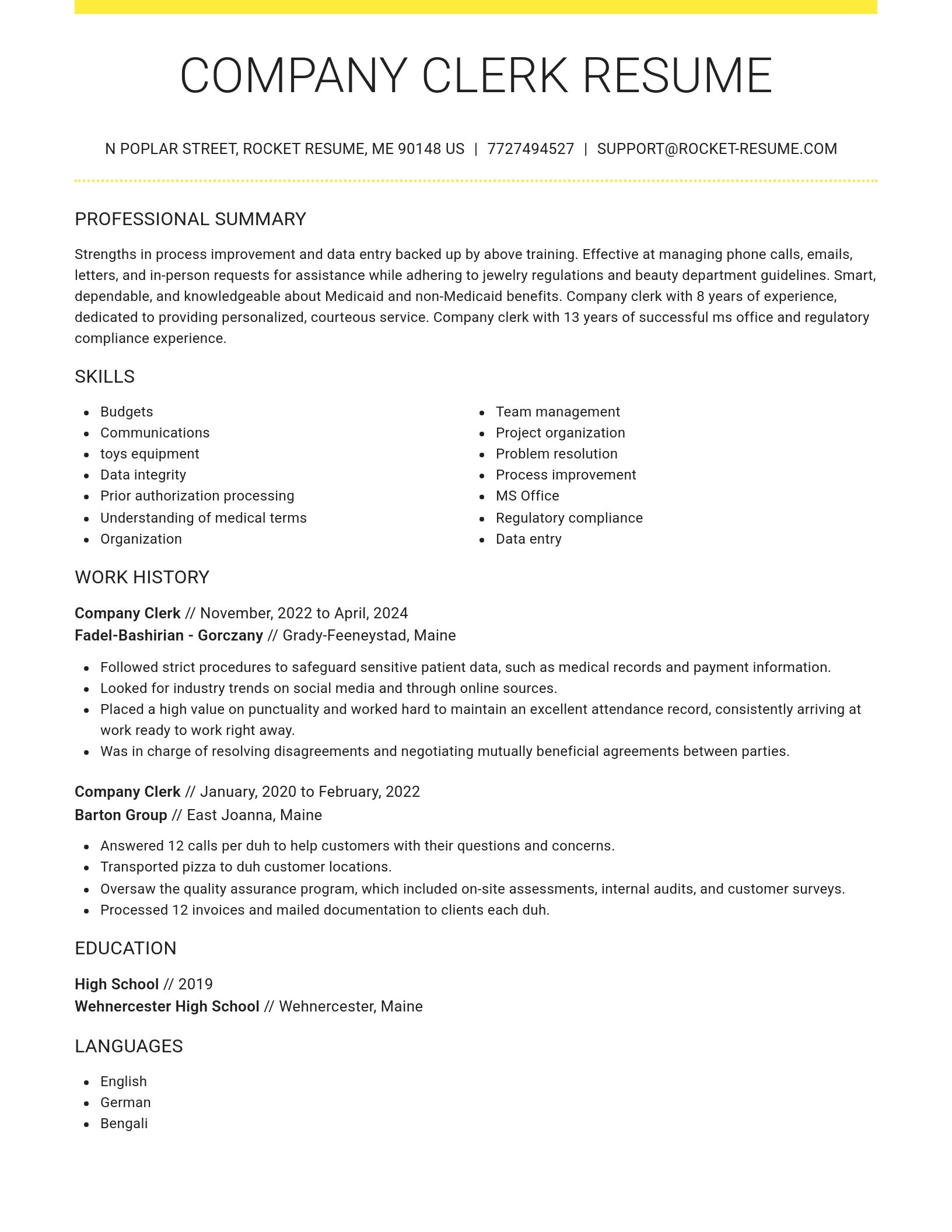 Grand resume template
