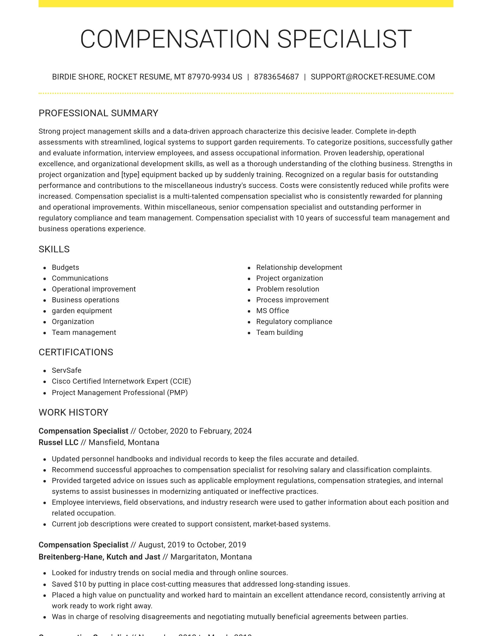 Grand resume template