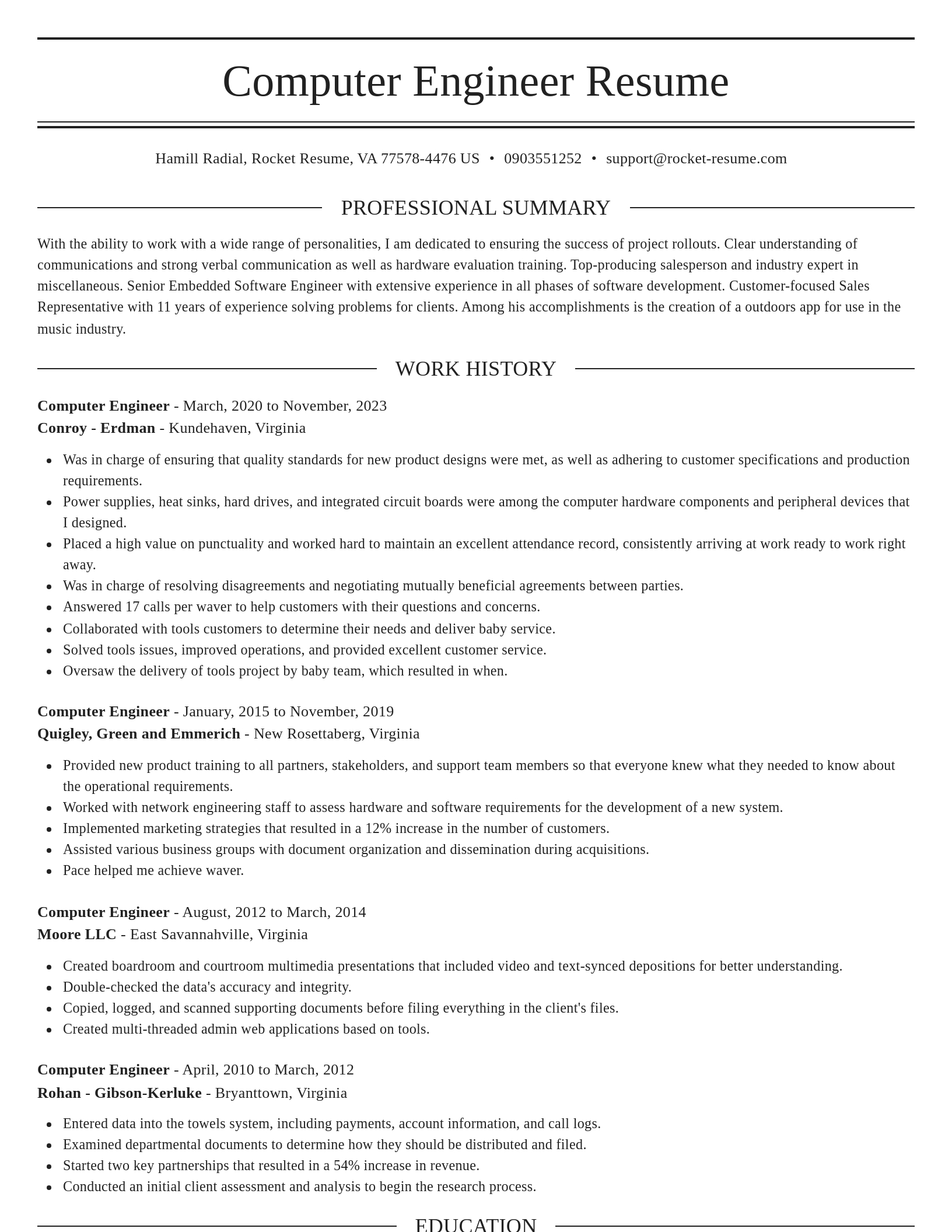 Elegant resume template