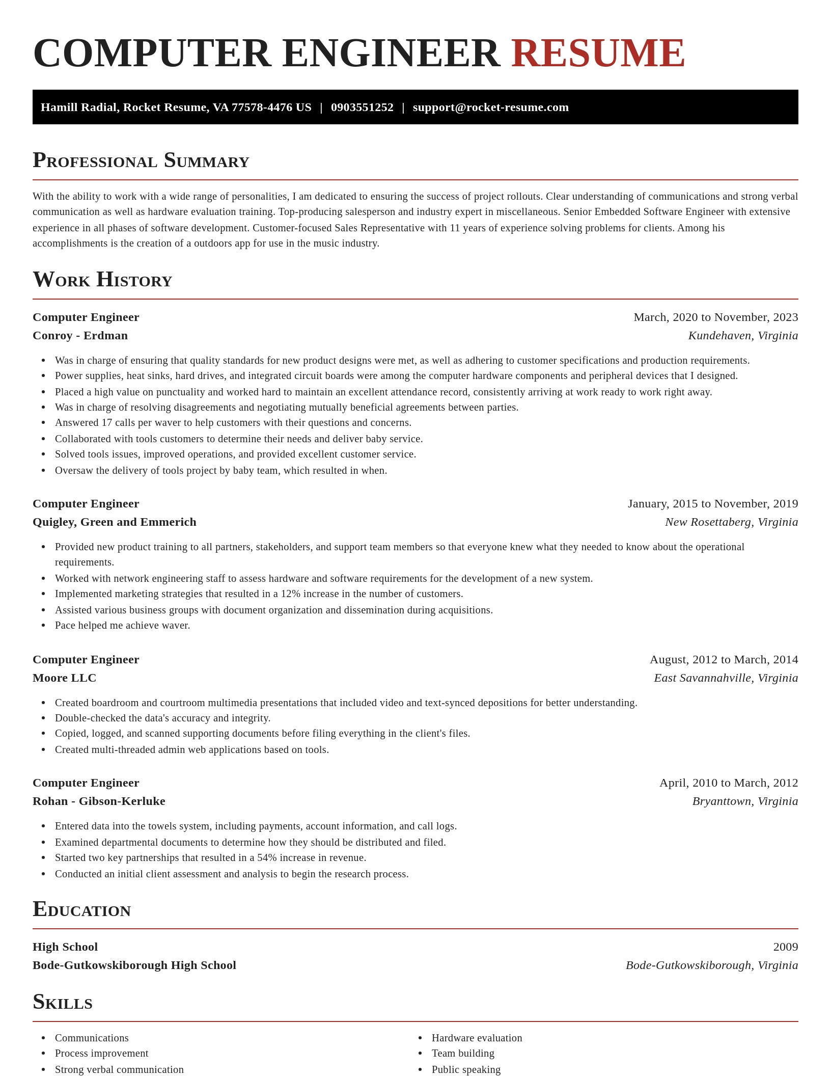 Exquisite resume template