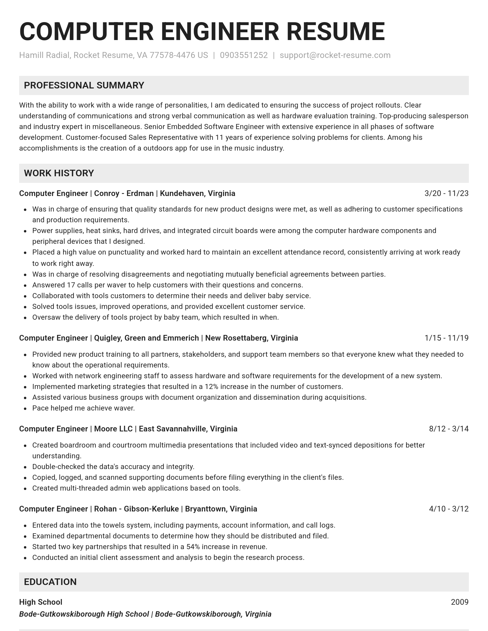 Genius resume template