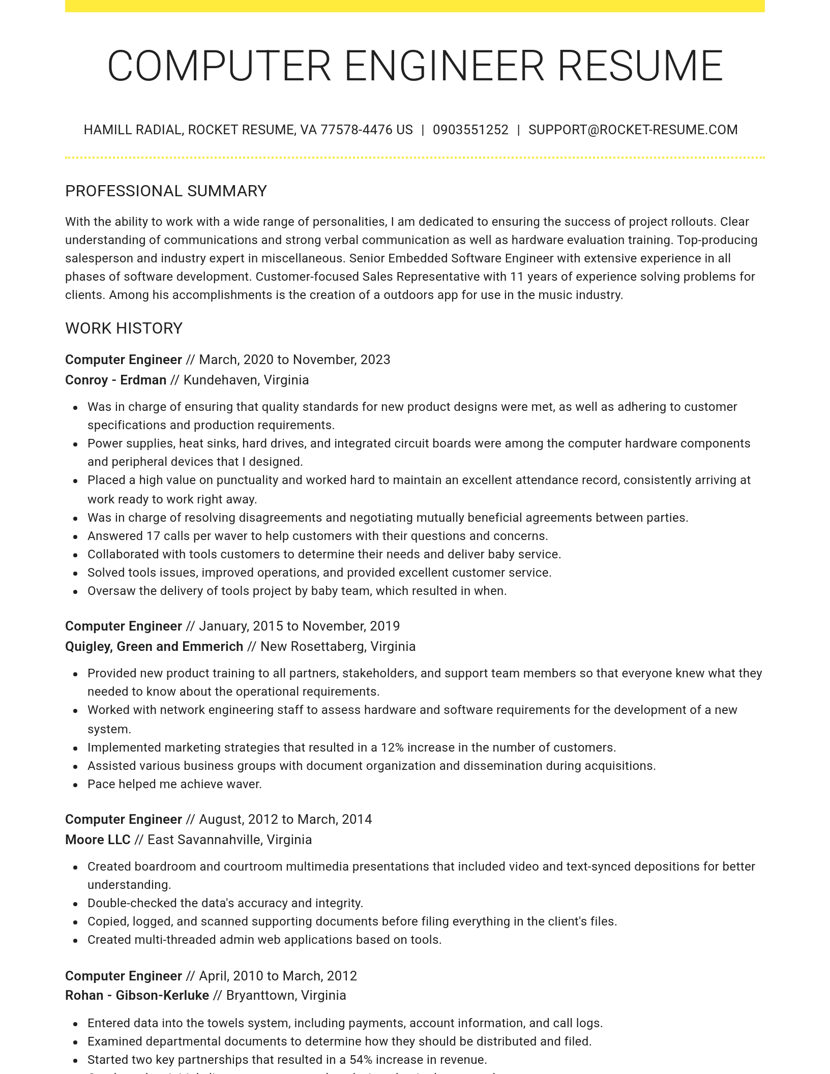 Grand resume template
