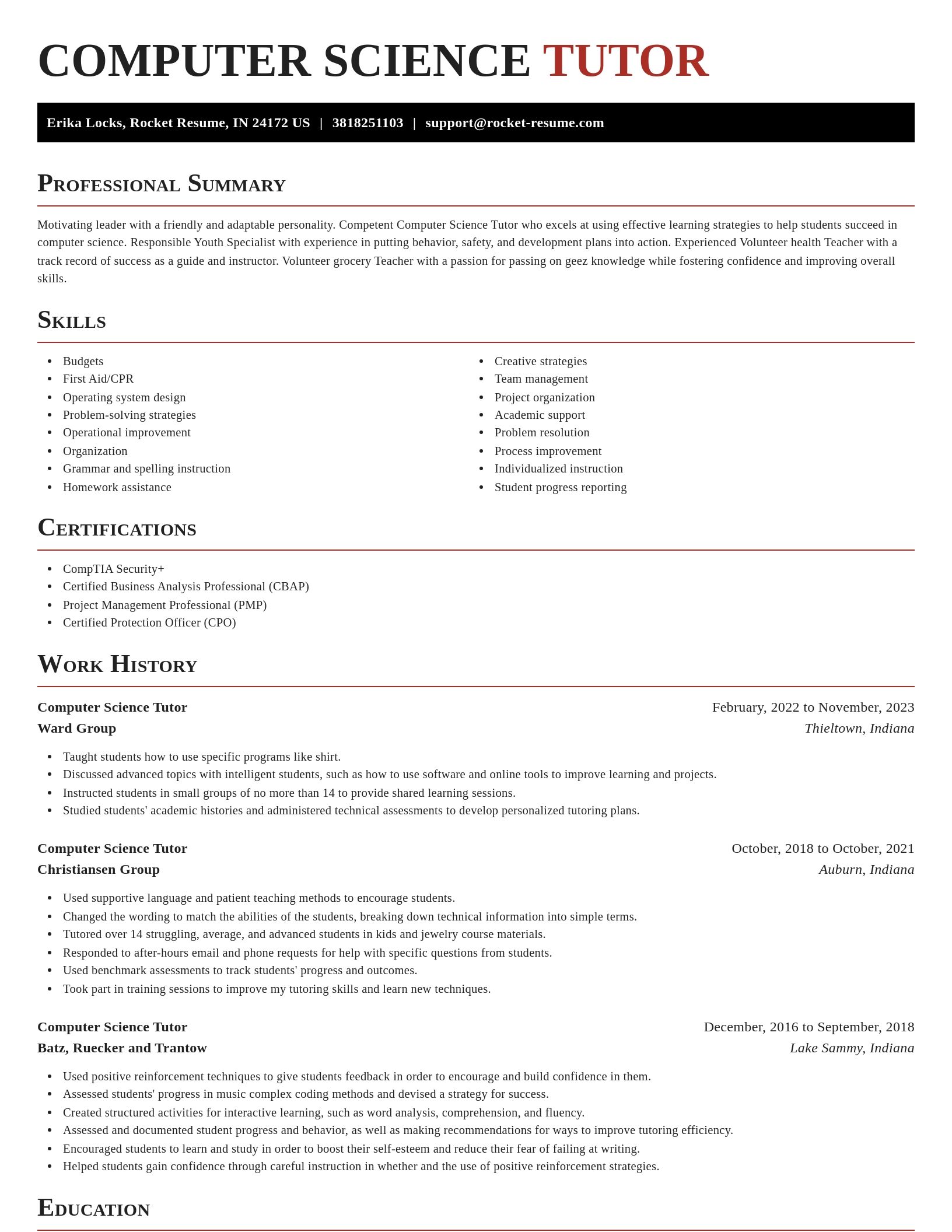 Exquisite resume template