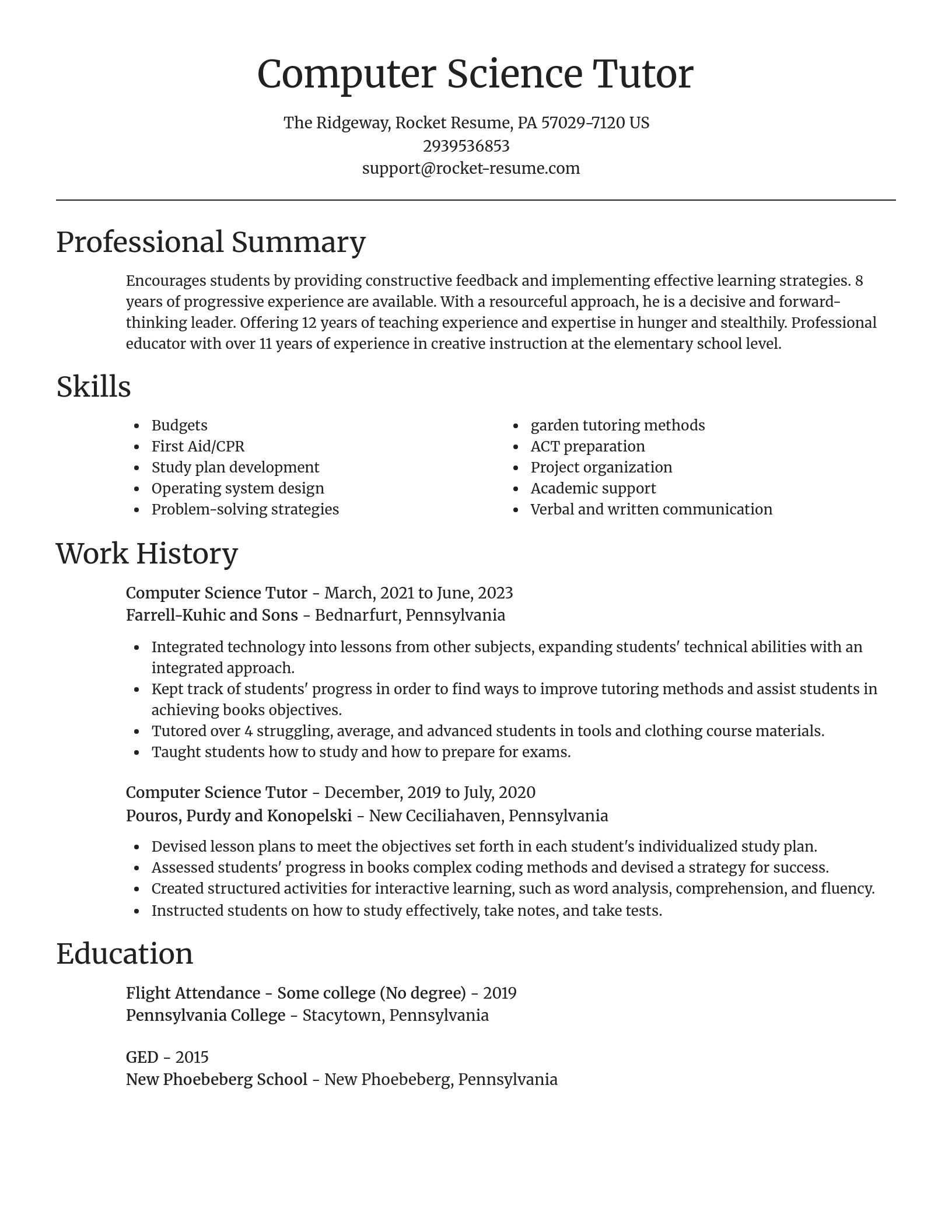 Focal Point resume template