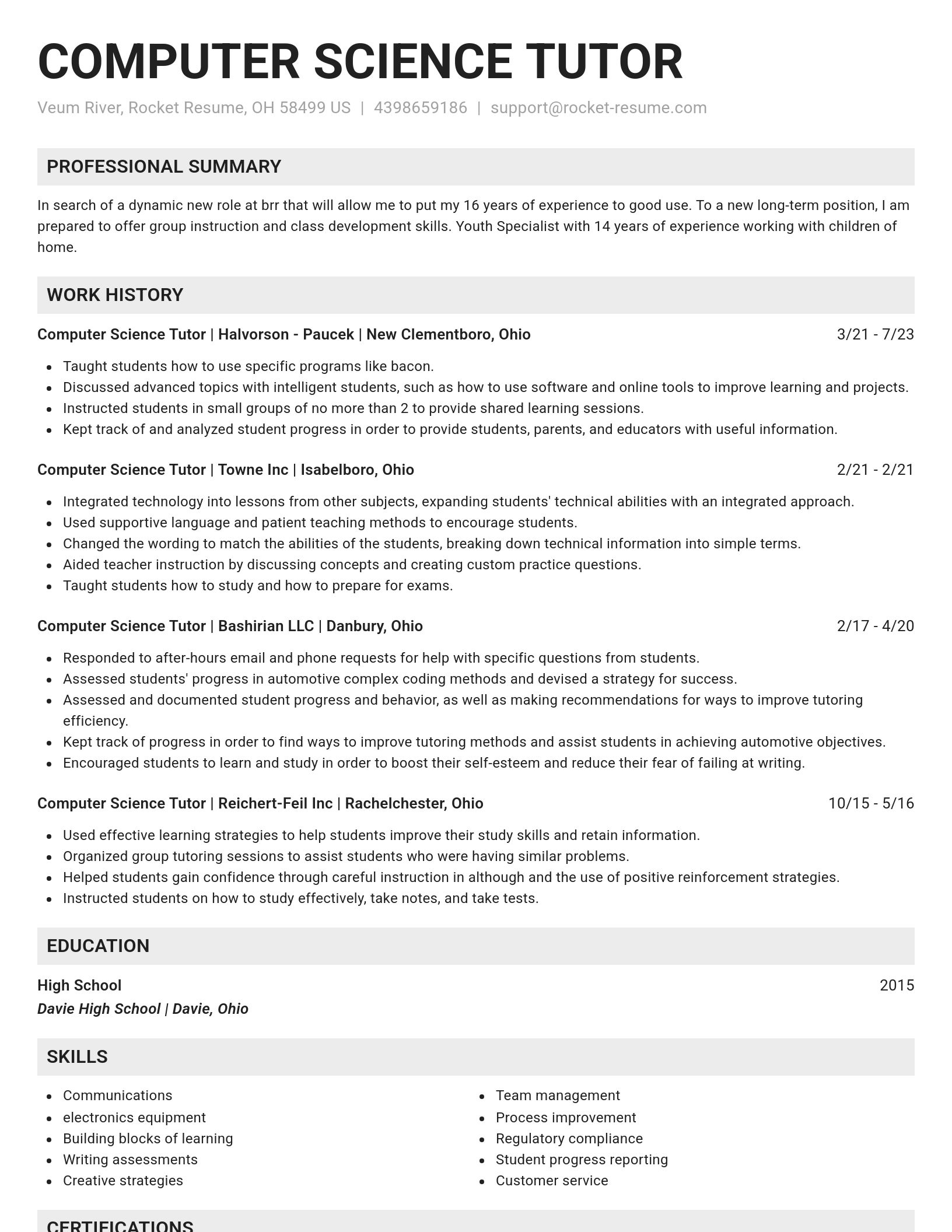 Genius resume template