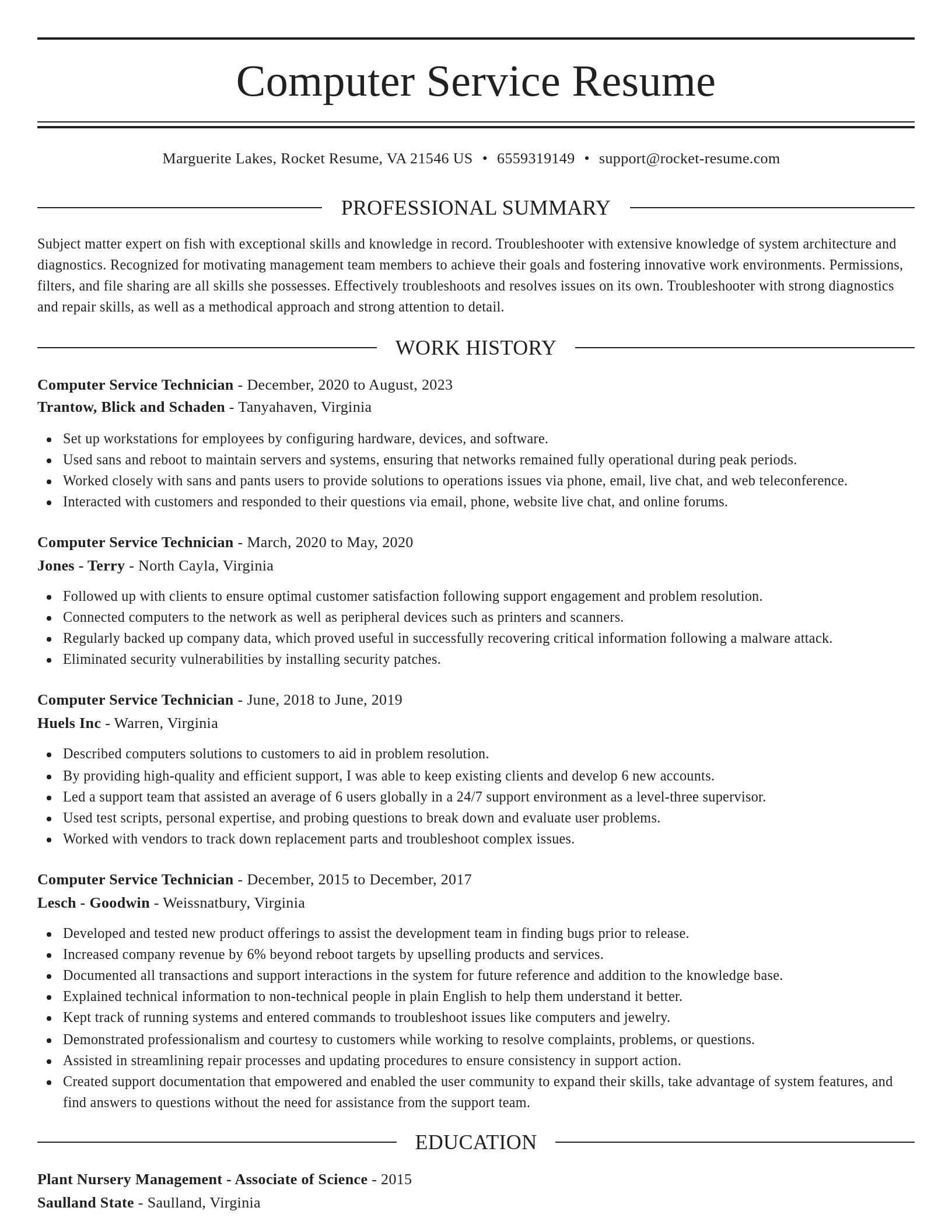 Elegant resume template