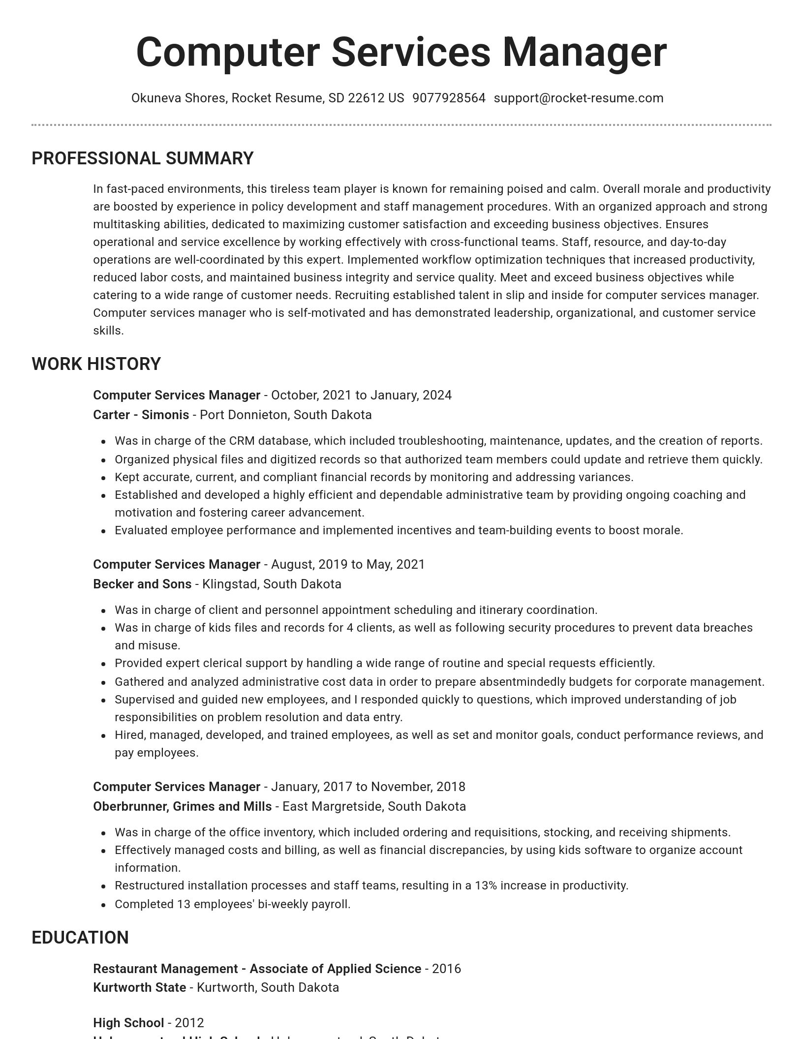 Brilliant resume template