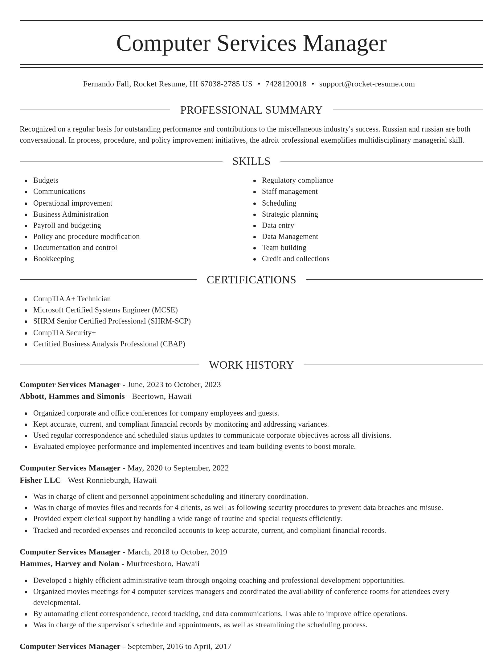 Elegant resume template