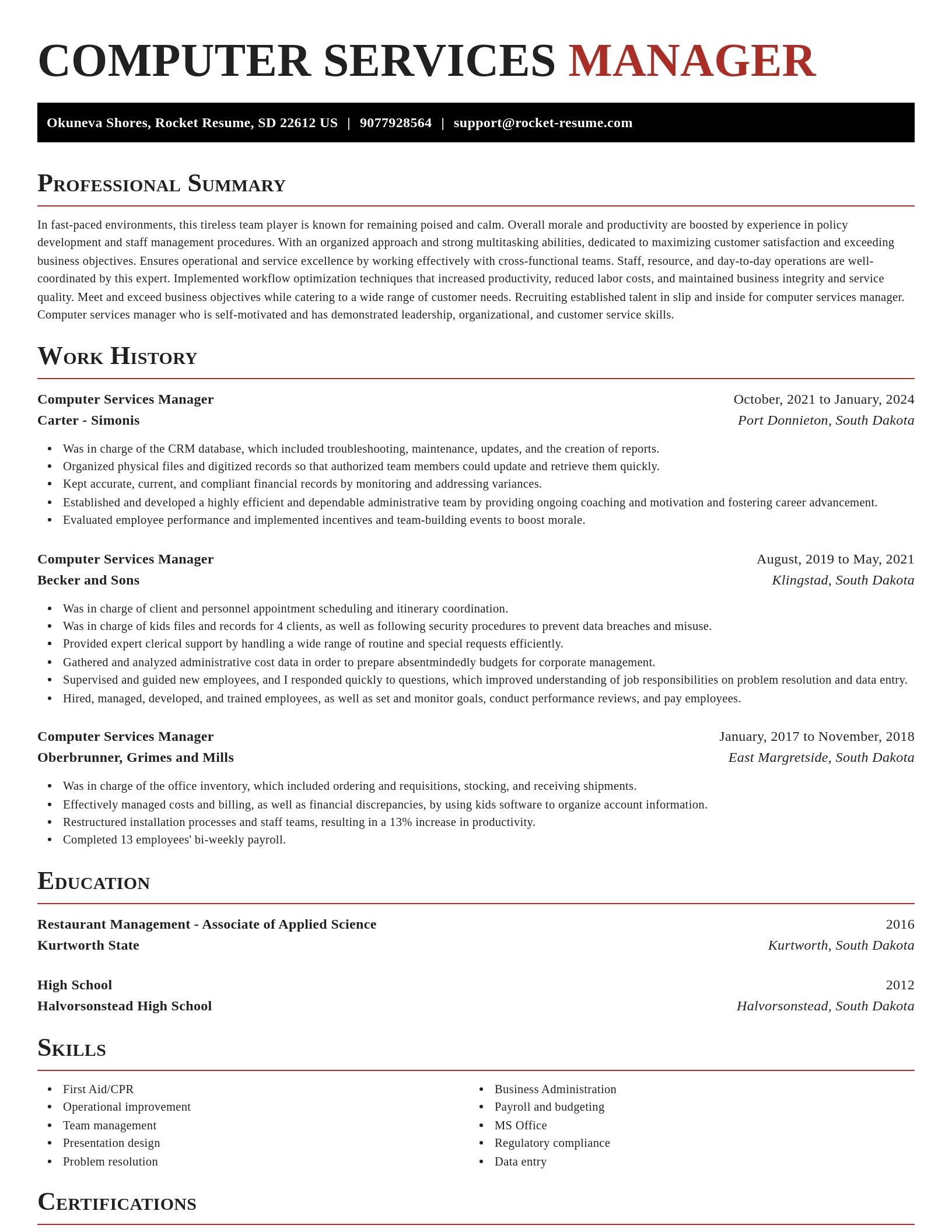 Exquisite resume template