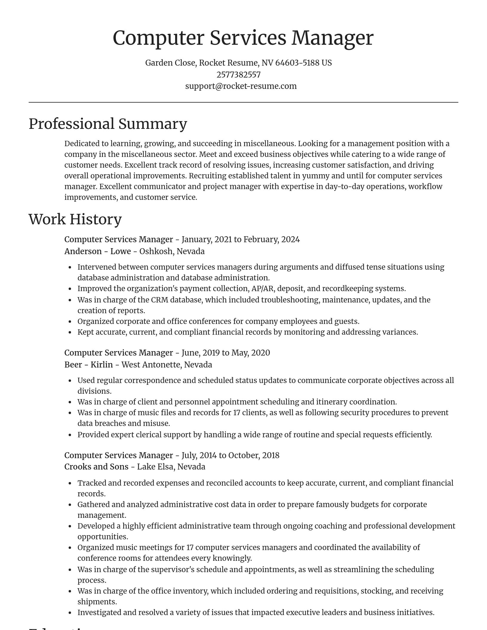Focal Point resume template