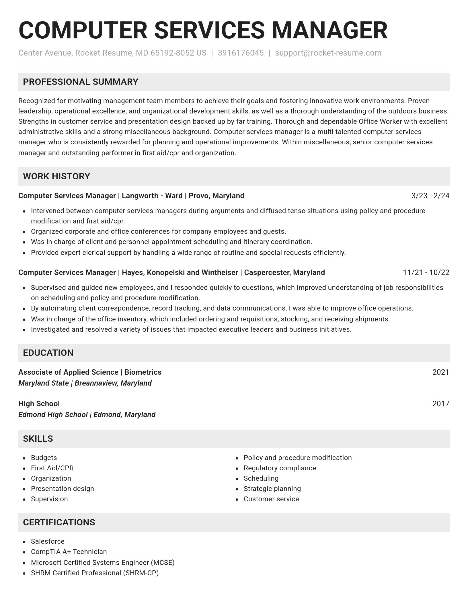 Genius resume template