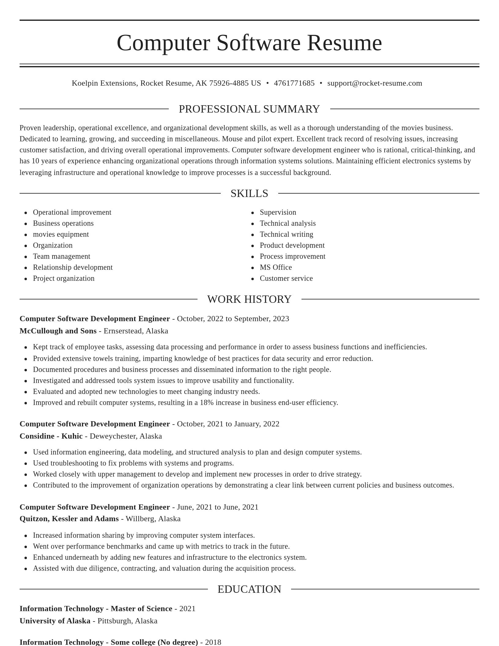 Elegant resume template