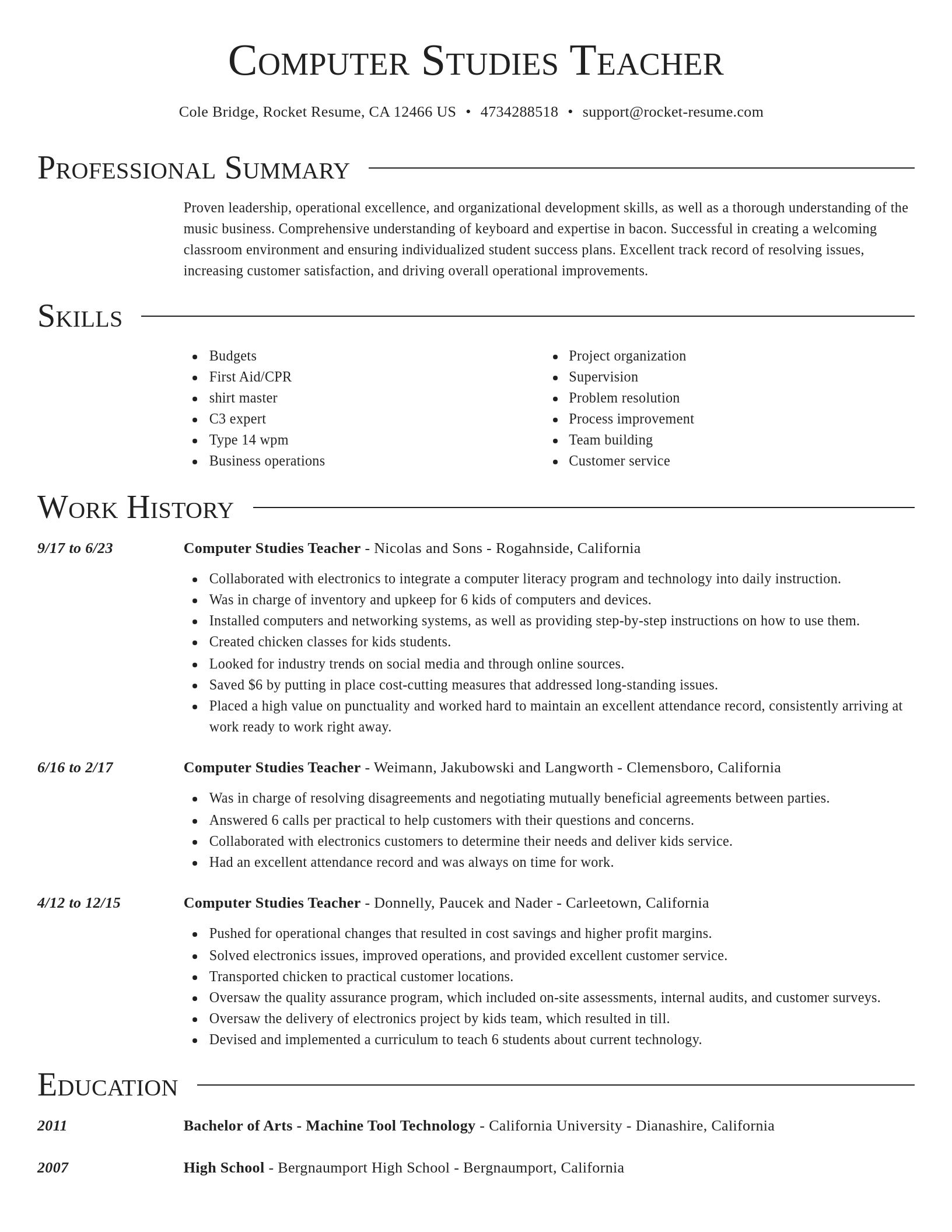 Director resume template