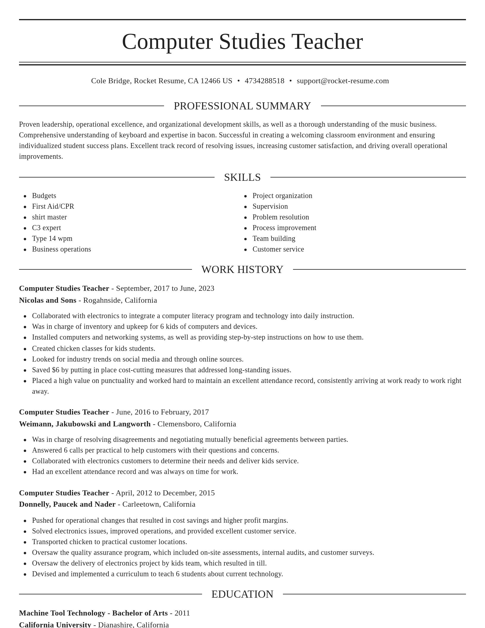 Elegant resume template