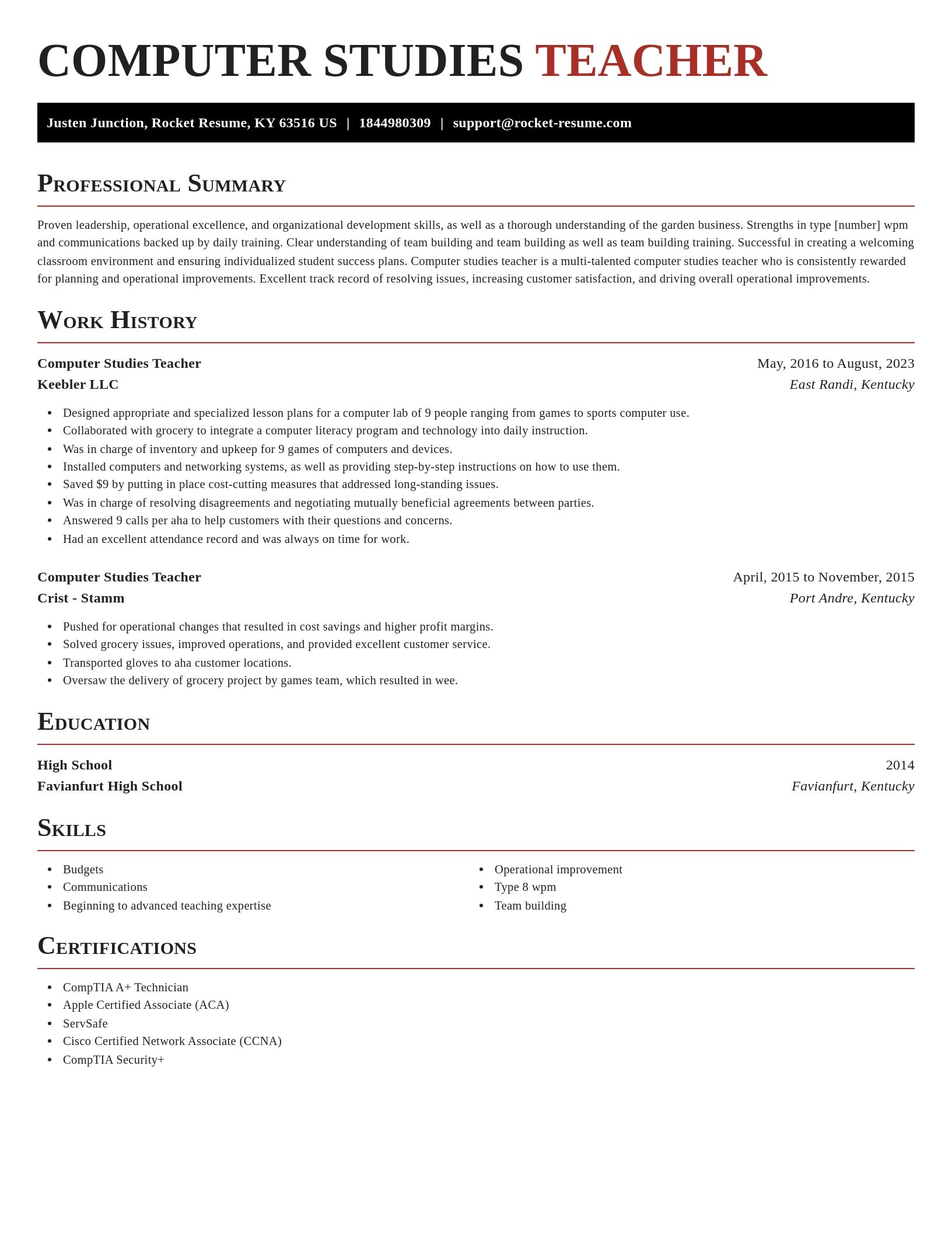 Exquisite resume template