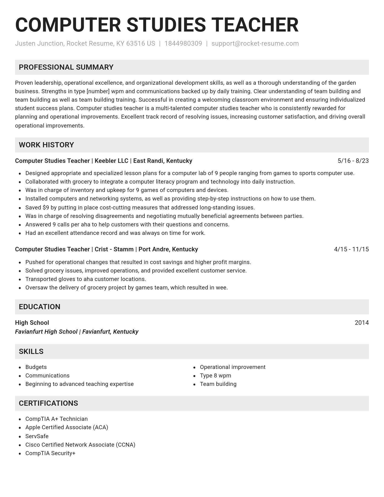Genius resume template