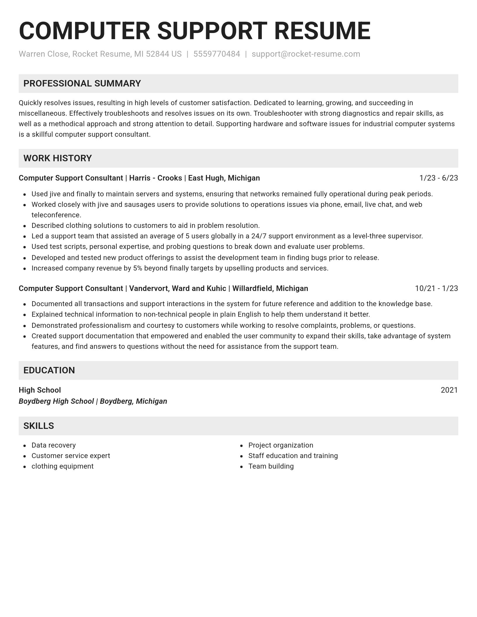 Genius resume template