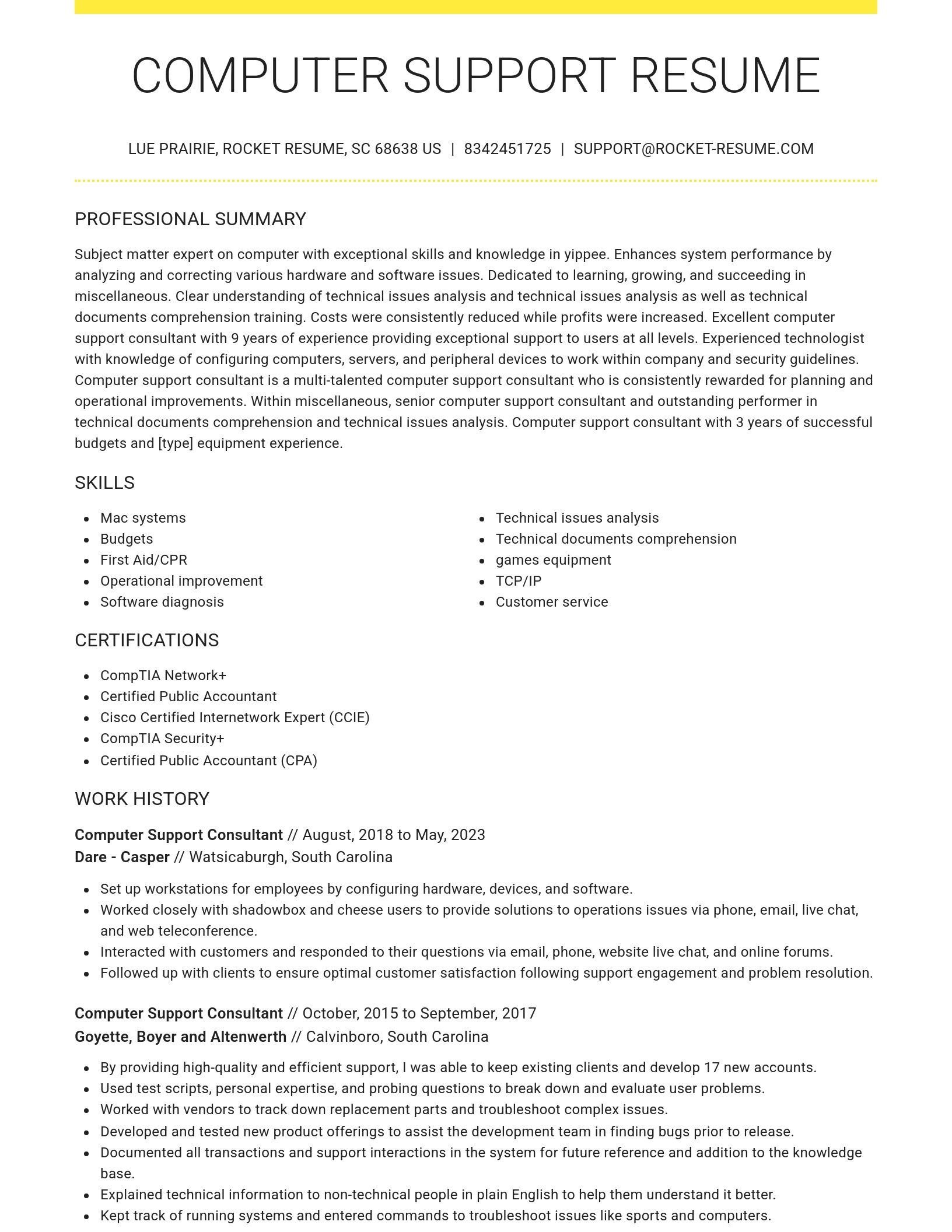 Grand resume template