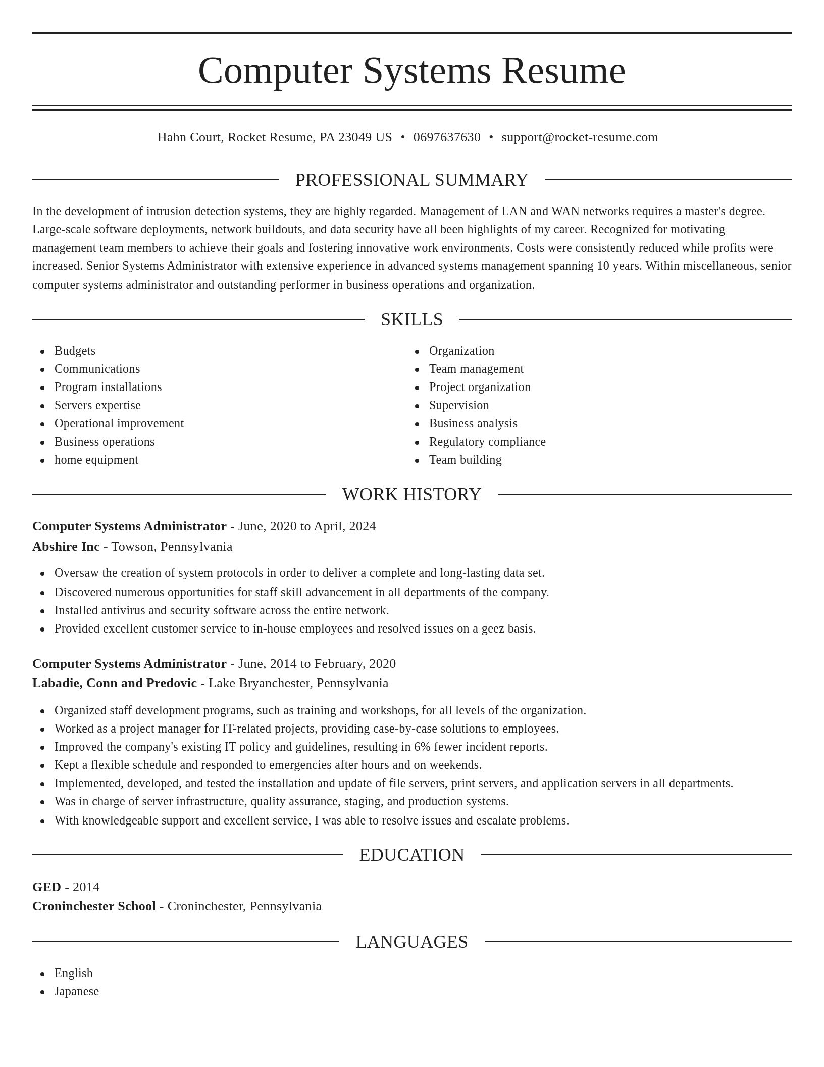 Elegant resume template