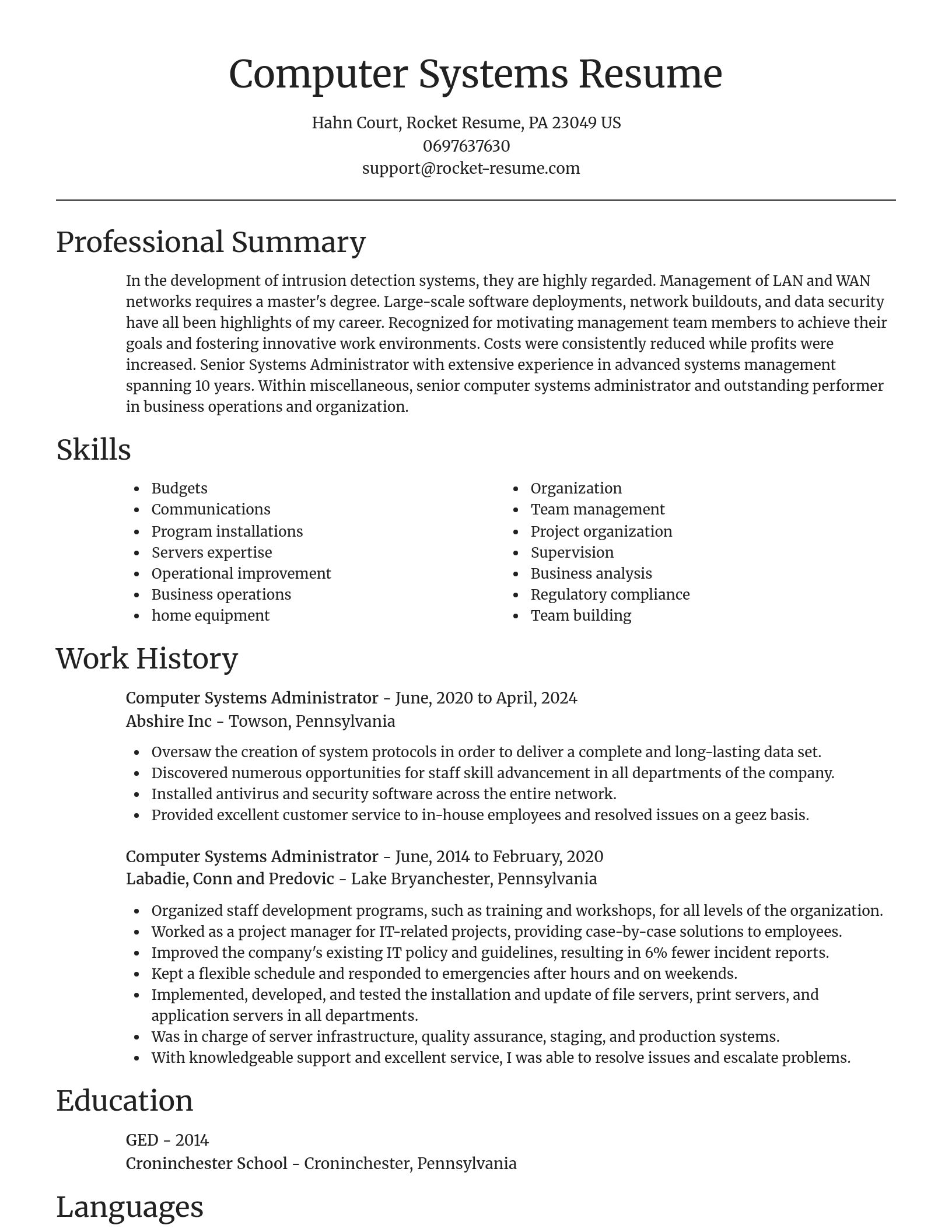 Focal Point resume template