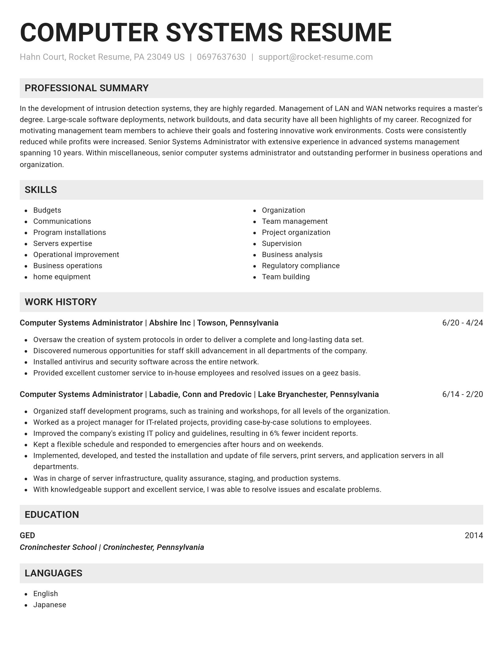 Genius resume template