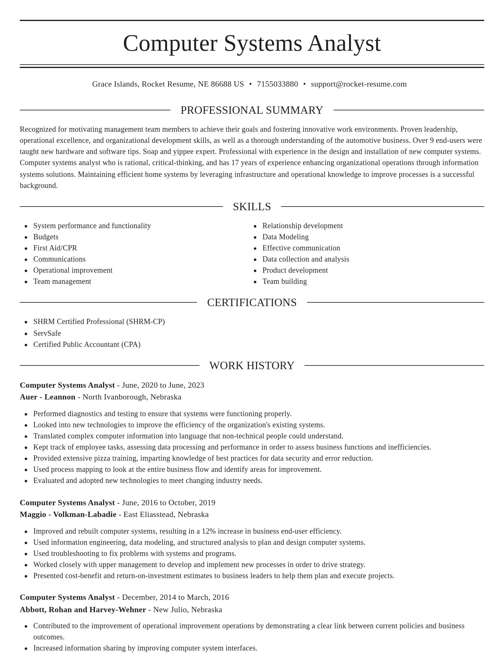 Elegant resume template